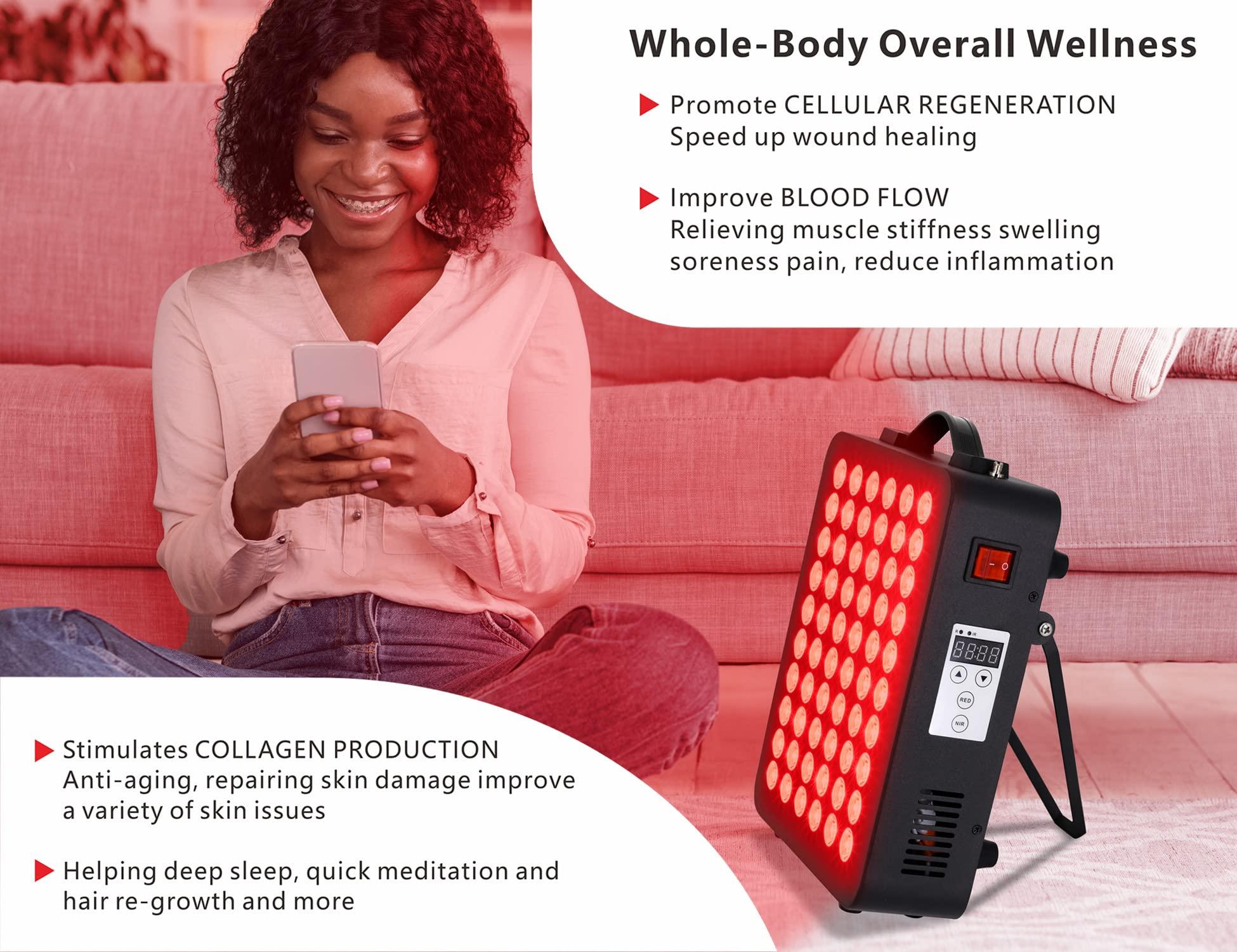 supersred supersred Red Light Therapy Panel, Infrared Red Light Therapy Lamp for Body with Stand, Medical Grade 660nm and 850nm Near Infrared Led Red Light Therapy for Face Device at Home