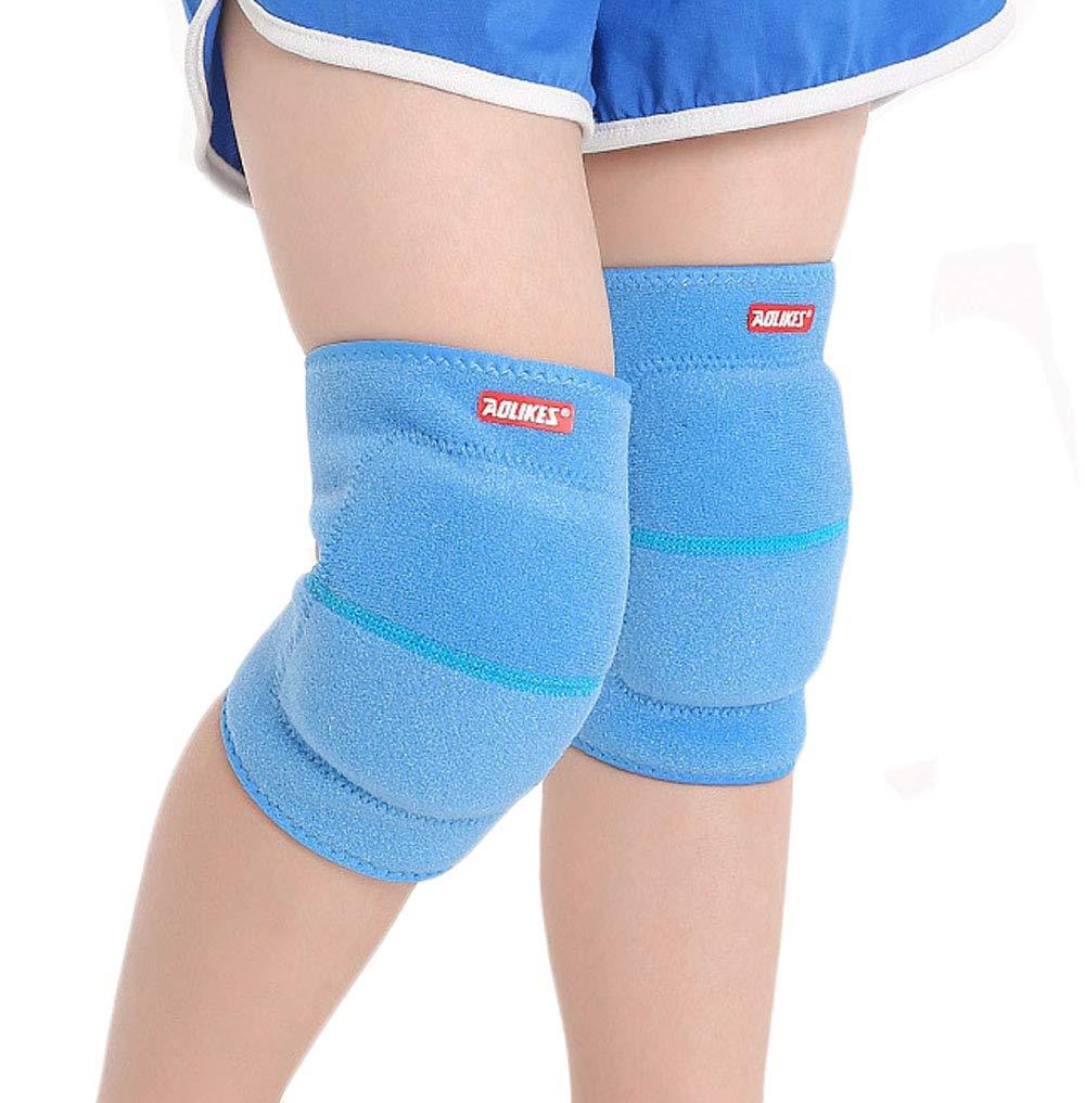 JUMISEE JUMISEE (2PCS Kids Adjustable Knee Pad, Anti-Slip Padded Sponge Knee Brace Breathable Flexible Elastic Knee Support for Football Volleyball Dance Skating Basketball Sports