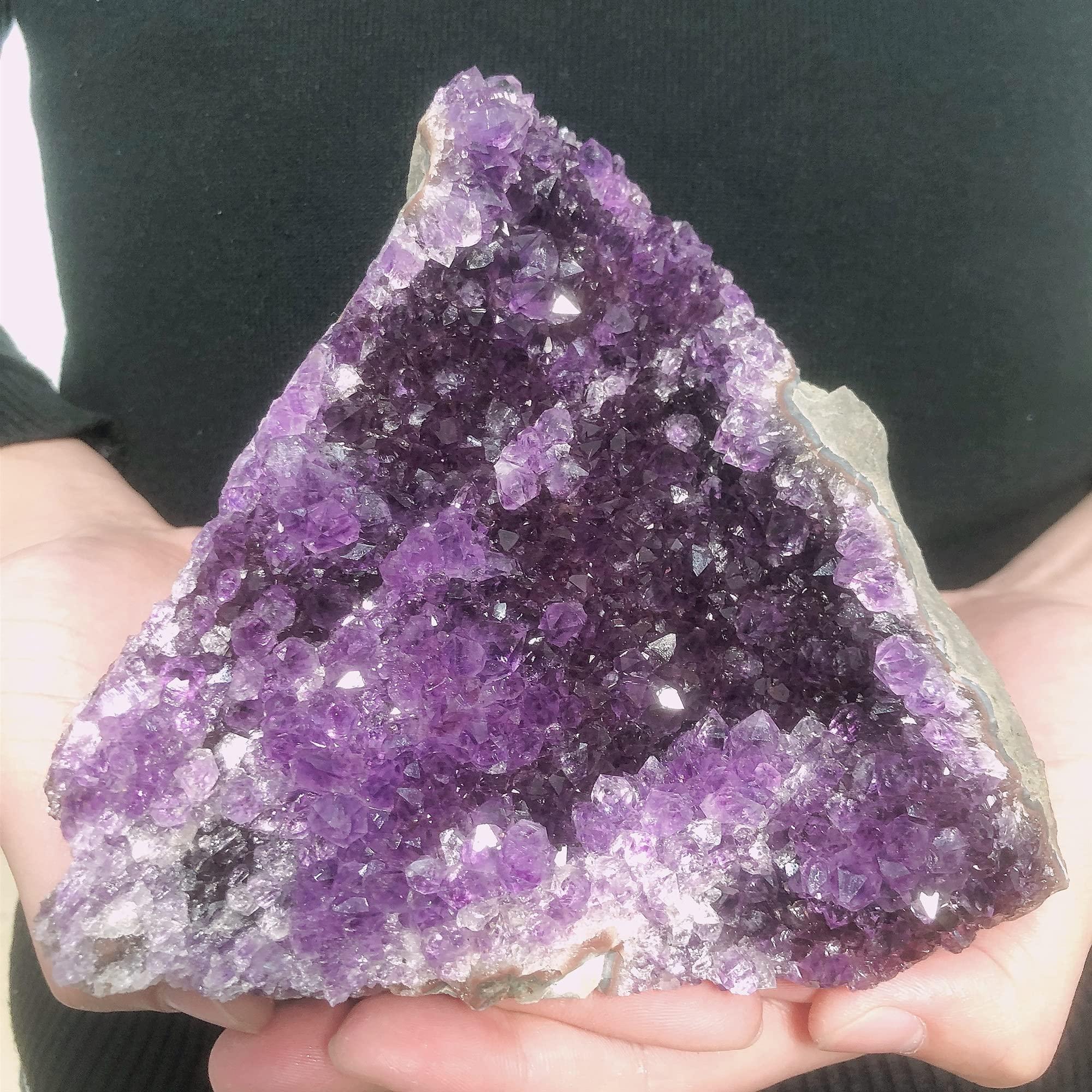 SAIYI Yalych for Meditation 1pc Natural Amethyst Quartz Cluster Jeode Specimen Crystal Healing Reiki Energy Stone Gemstone Mineral Desktop Home Decoration Minerals and Crystals (Size : 6kg)