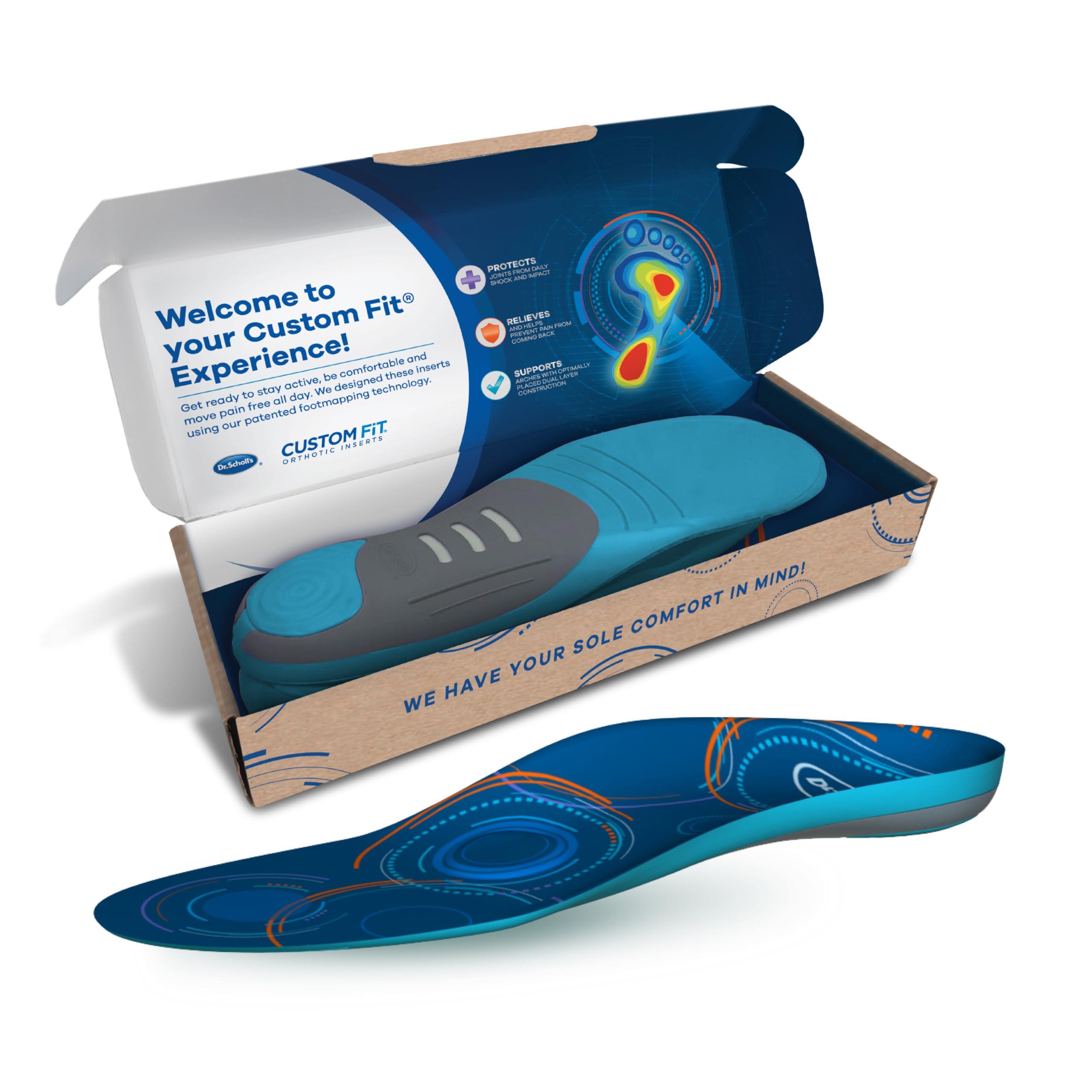 Dr. Scholl\'s Dr. Scholl\'s Custom FiT Comfort Insoles, Standard Arch Support Shoe Inserts for Women Size 12.5-13 | Men 11.5-12, Full Length Insoles Men Women, All Day Comfort and Plantar Fasciitis Relief CF680