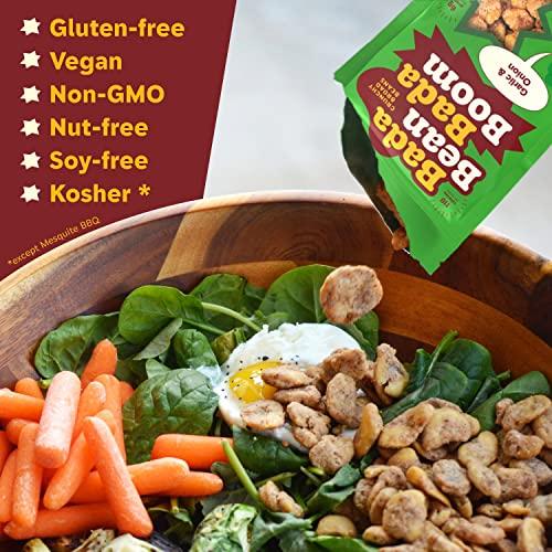 Enlightened Bada Bean Bada Boom - Plant-Based Protein, Gluten Free, Vegan, Crunchy Roasted Broad (Fava) Bean Snacks, 110 Calories per Serving, Sweet Sriracha, 4.5 Ounce (Pack of 6)