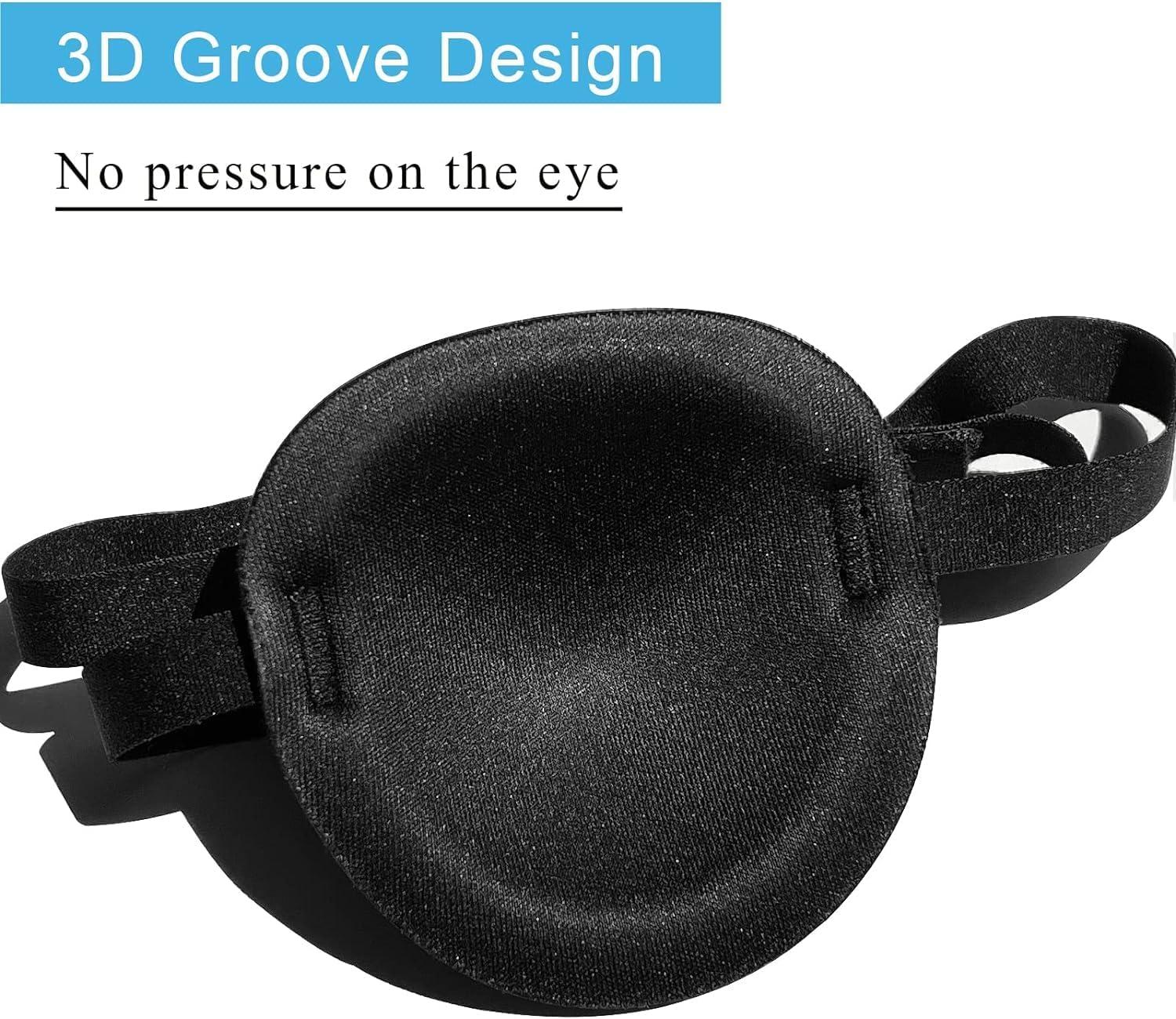 THSIREE THSIREE 2PCS Eye Patch, Medical Eye Patches for Kids and Adults, Soft Amblyopia Lazy Eye Patches for Left or Right Eyes (Black, Green)