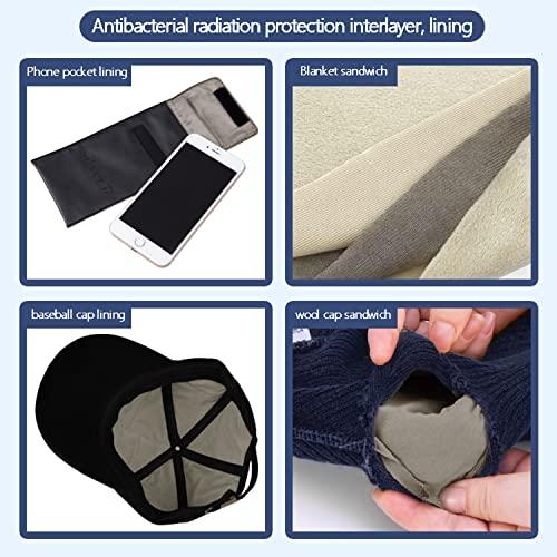 NAKAN NAKAN Block EMF Protection Fabric, 100% Silver Fiber Fabric Radiation EMF Radiation Shielding Netting for Cellular Signal, WiFi, Bluetooth, GPS Faraday Cage, RFID(Size:0.66X1.5m)