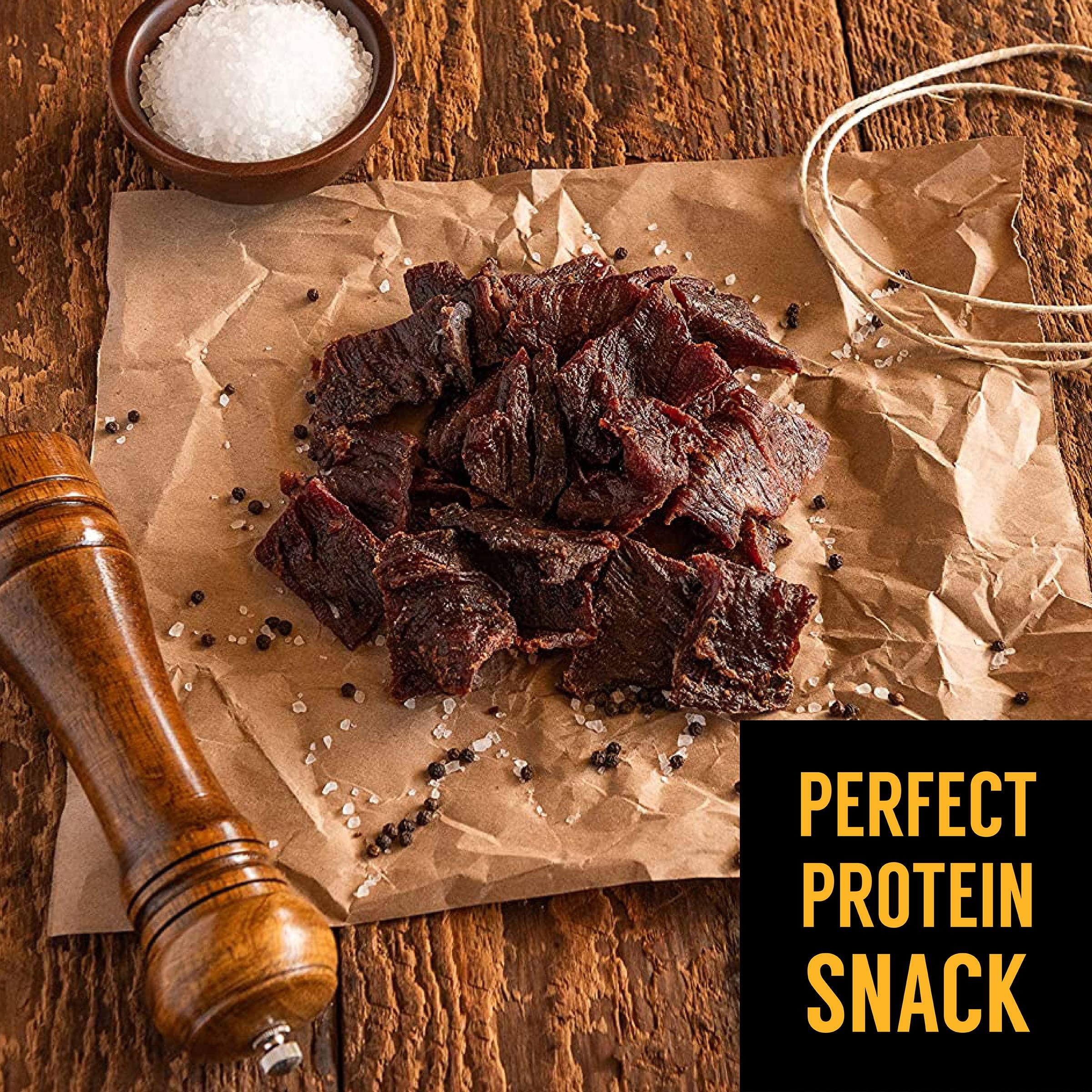 TILLAMOOK COUNTRY SMOKER Tillamook Beef Jerky, Country Smoker Old Fashioned Deli Style Thin Sliced Slab, Low Carb, High Protein, Ready to Eat Keto Snacks, Chopped & Formed Slabs,12 Count Tray