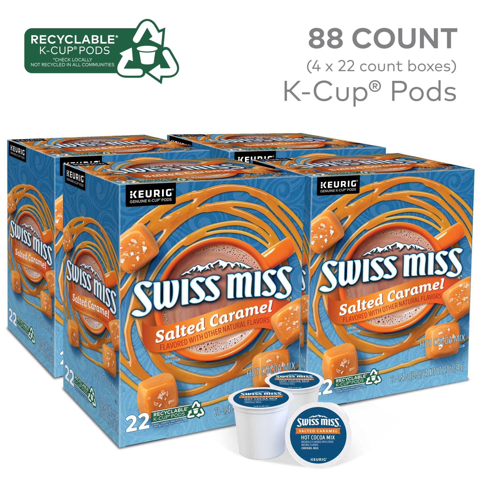 Swiss Miss Swiss Miss Salted Caramel Hot Cocoa, Keurig Single Serve K-Cup Pods, 22 Count (Packs of 4)