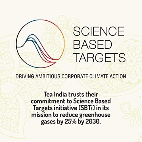 Tea India Tea India Masala Chai Tea Flavorful Blend Of Black Tea & Natural Ingredients Strong Full-Bodied Traditional Indian Caffeinated Tea 80 Round Teabags