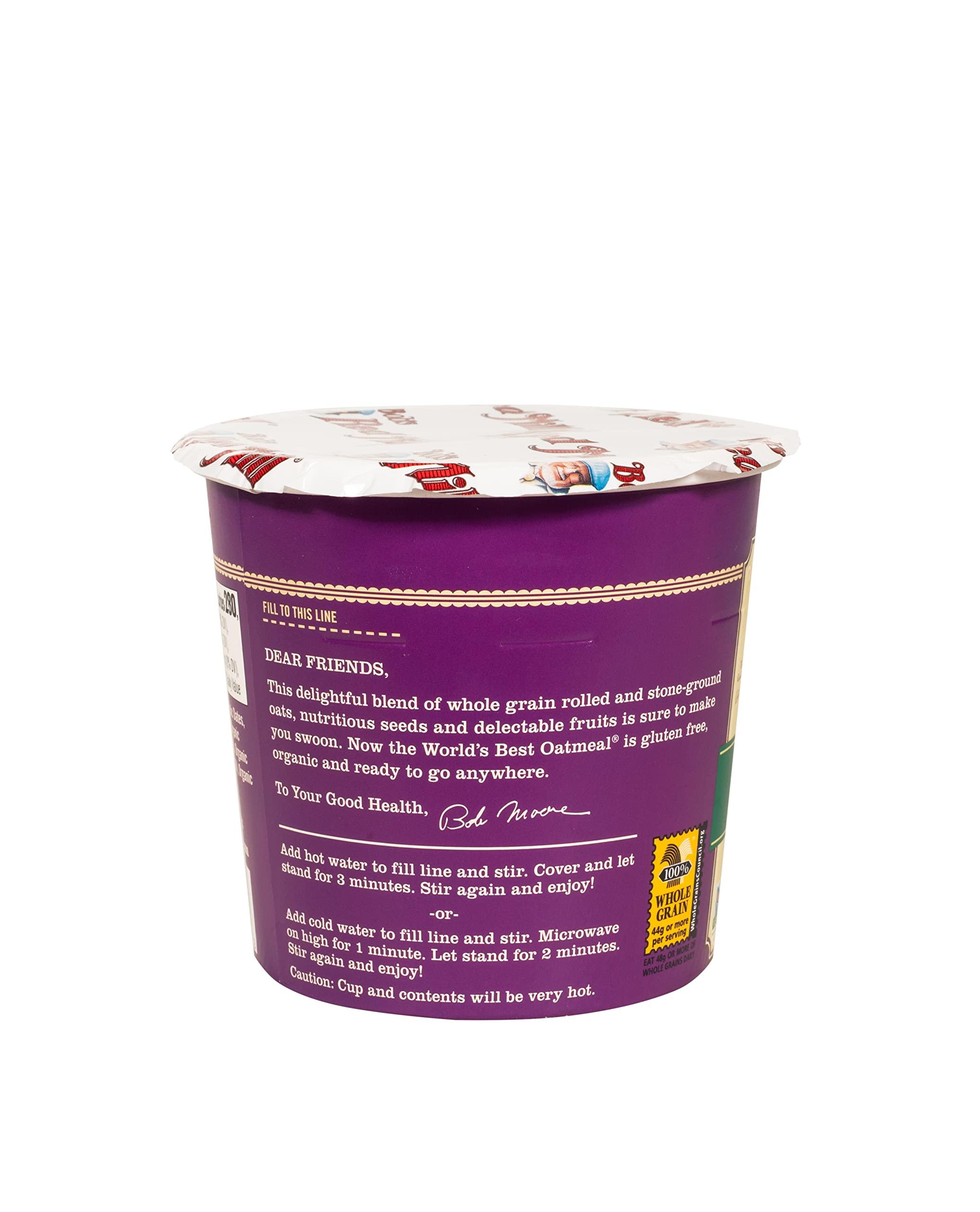 Bob's Red Mill Bob\'s Red Mill Organic Gluten Free Oatmeal Cup, Fruit & Seed, 2.47 Ounce (Pack of 1), Non-GMO, Whole Grain, Kosher