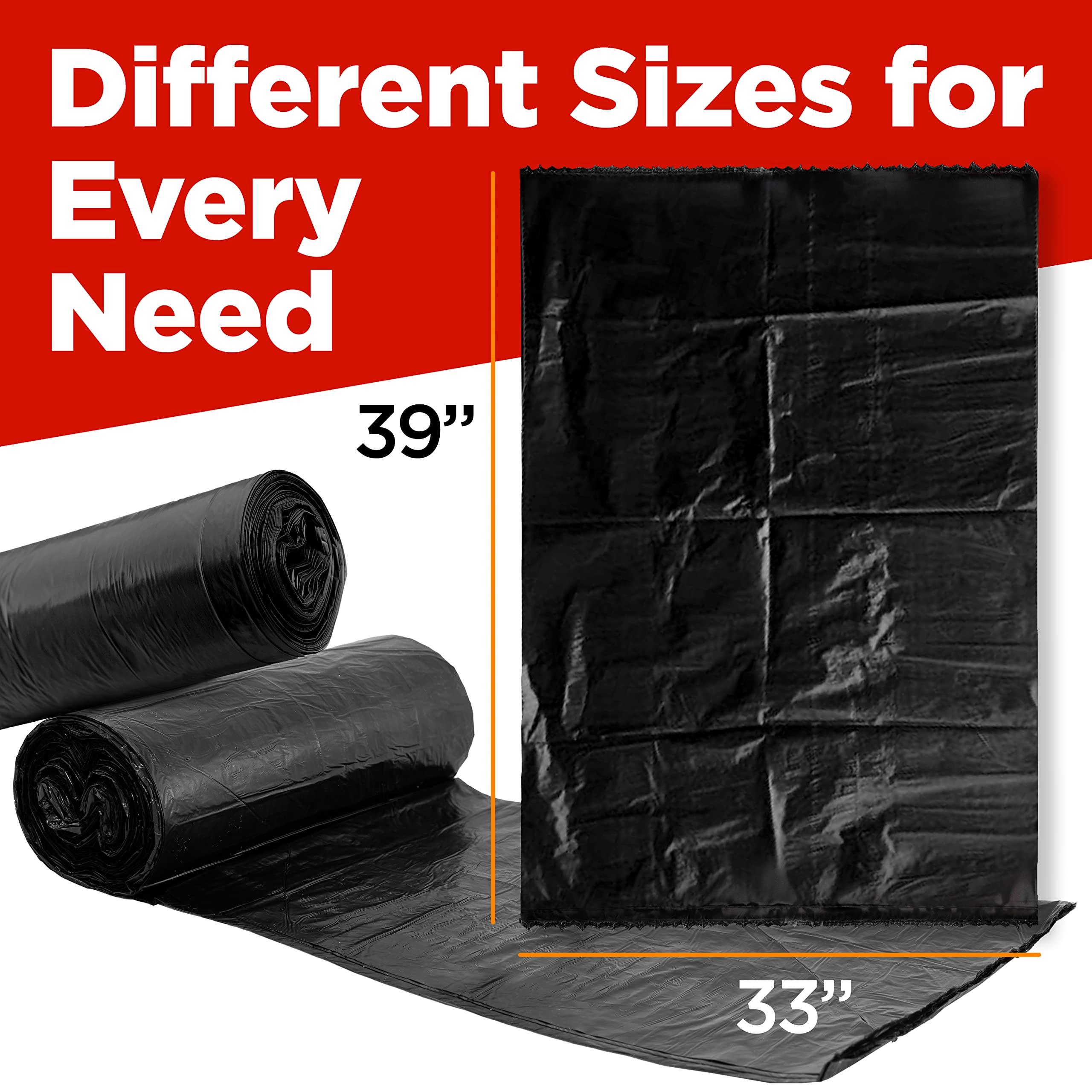 ToughBag ToughBag 30-33 Gallon Trash Bags, 32 x 38\" Black Garbage Bags (250 COUNT) 30+, 32 Gallon Outdoor Industrial Garbage Can Liner for Custodians, Landscapers, Lawn Bags - Made In USA