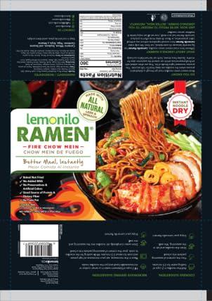 Lemonilo Lemonilo Ramen - Fire Chow Mein - Healthy Instant Ramen - Made with All-Natural Ingredients - Quick Meal Kit (2.99 Oz) - Single Pack