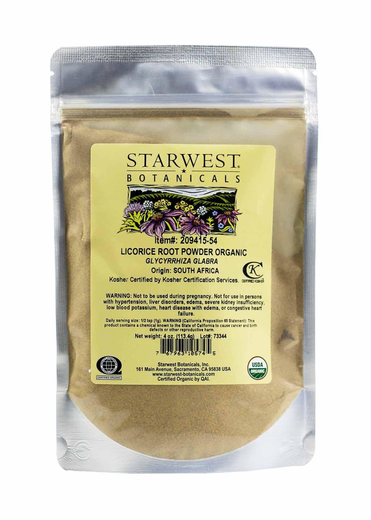 Starwest Botanicals Organic Licorice Root Powder 4 OZ (113 g)