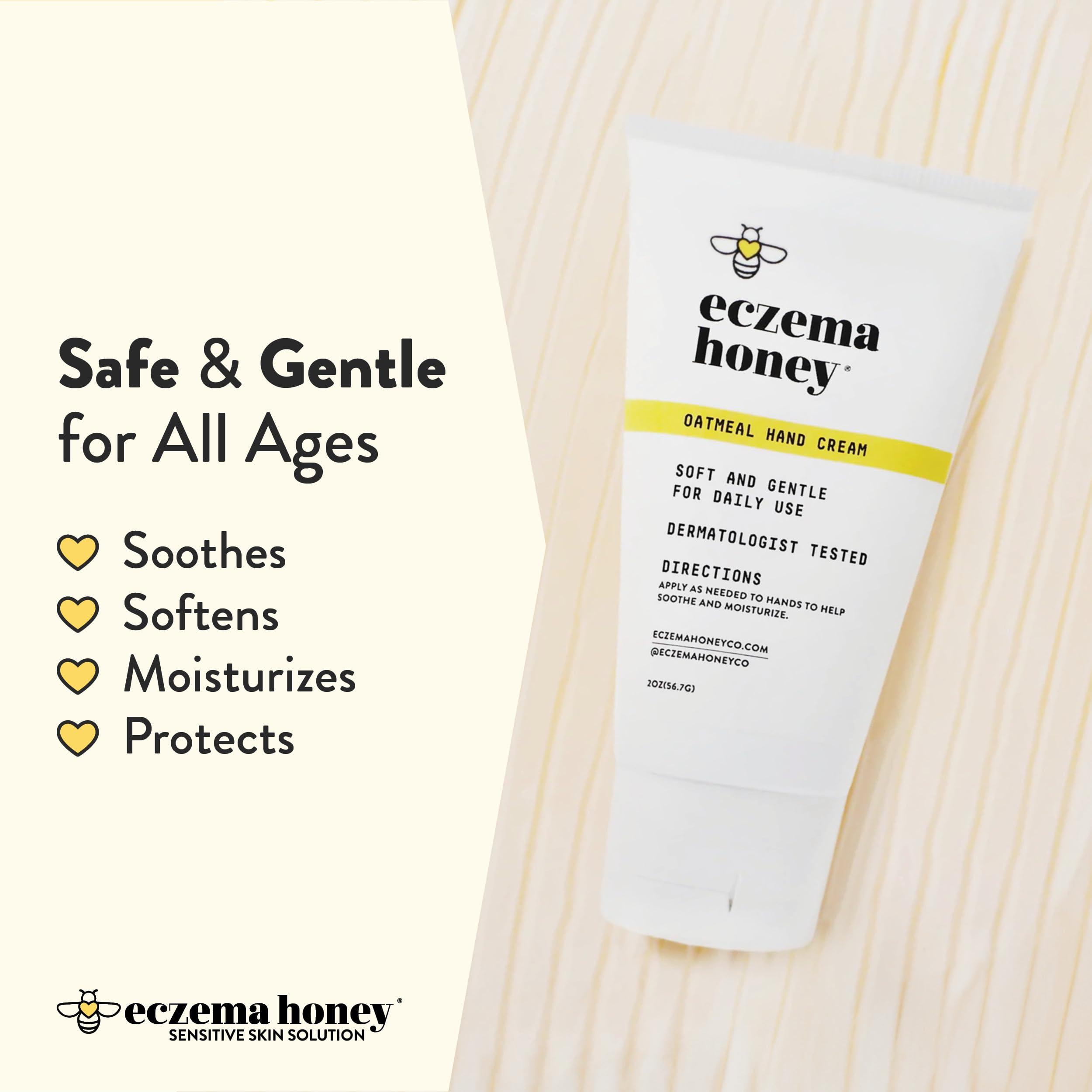 ECZEMA HONEY ECZEMA HONEY Oatmeal Hand Cream - Natural Hand & Body Lotion for Eczema Rash Relief - Eczema Cream for Dry, Itchy, Sensitive, & Irritable Skin (2 Oz)