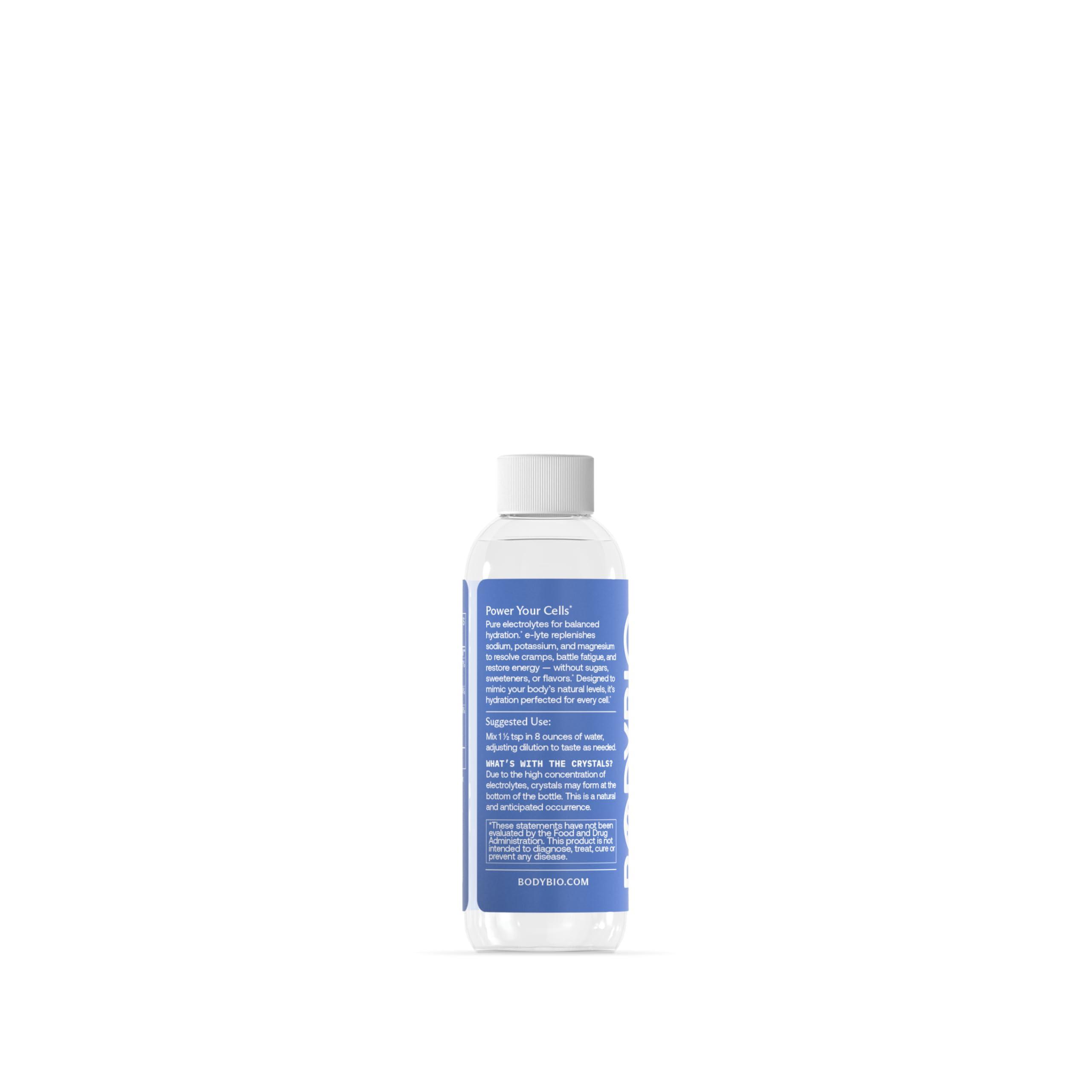 BodyBio BodyBio Electrolytes for Hydration - 4 oz Concentrate | No Sugar | No Calories | Keto Electrolytes | Dehydration Recovery w. Magnesium + Potassium + Sodium | Relieves Cramps | Elyte