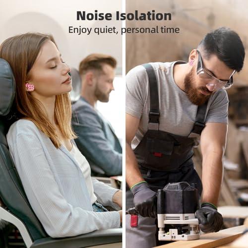 Promise Promise CloverTunes Ear Plugs for Noise Reduction,Super Soft, Reusable Hearing Protection for Concerts & Festivals, Live Events, Musicians, Sports, DJs and Nightlife,Sleep, Tinnitus Relief(Pink)