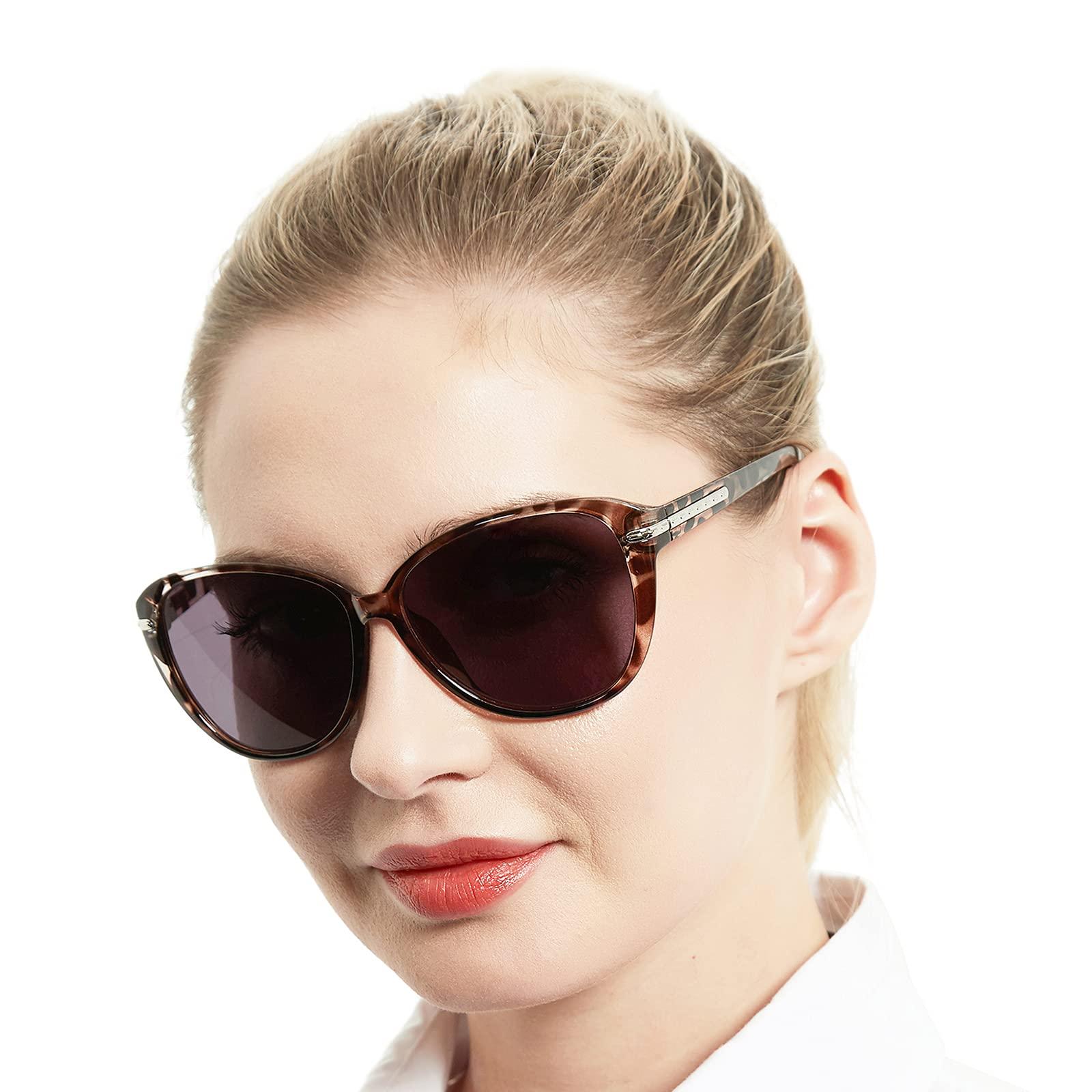 WEMOOTANTS WEMOOTANTS Stylish Bifocal Readers Sunglasses Women Sun Reading Glasses Outdoor UV Protection Blue Light Blocking 350 100 150 200 250 300 400 Tortoise