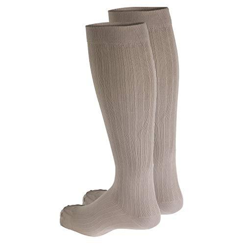 Truform Truform Compression Socks, 8-15 mmHg, Men's Dress Socks, Knee High Over Calf Length, Tan, Small