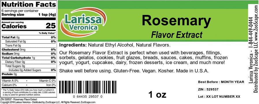 Larissa Veronica Rosemary Flavor Extract (1 oz, ZIN: 529537) - 2 Pack