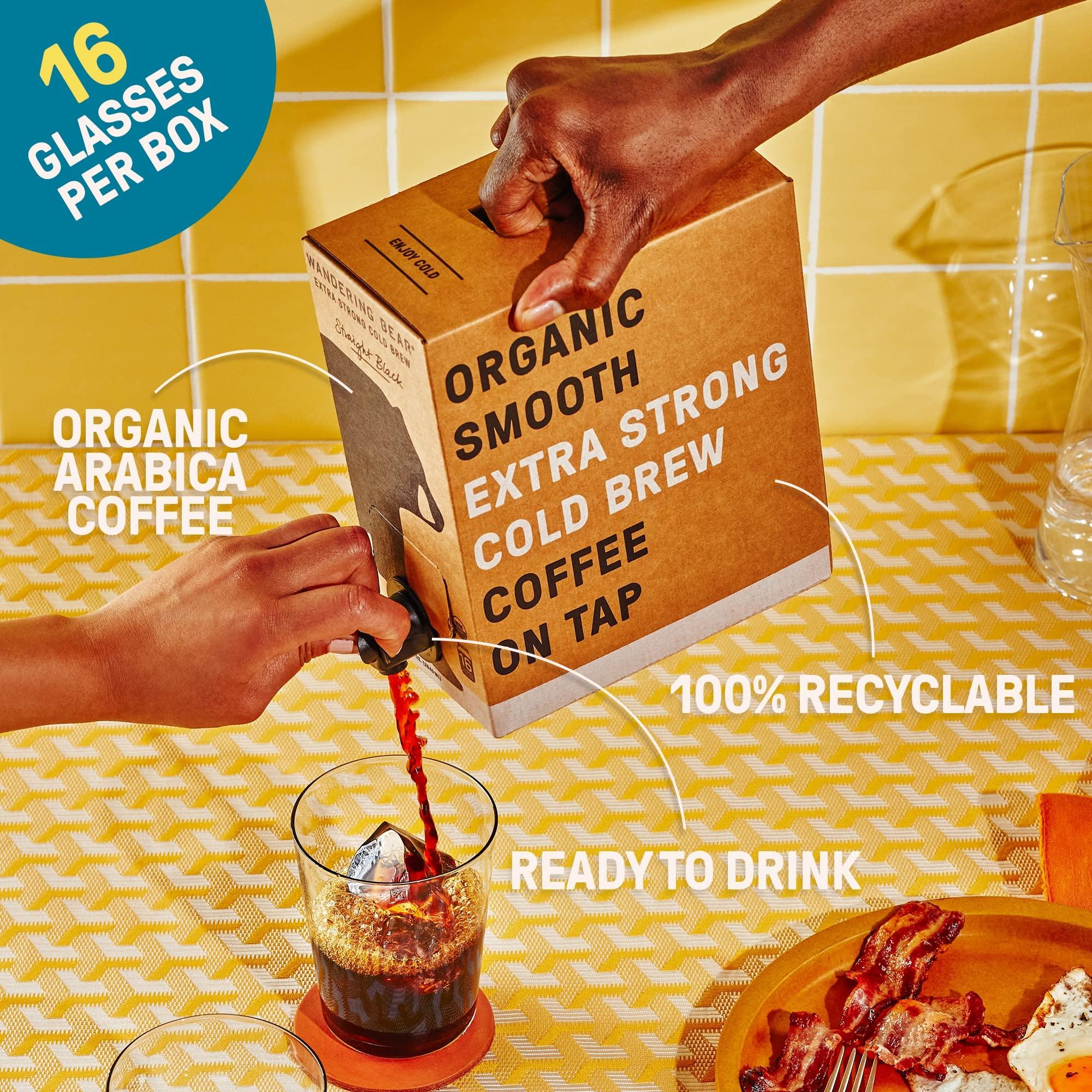 Wandering Bear Wandering Bear Cold Brew Coffee, Vanilla & Hazelnut Bundle, 96oz, 2 pack - Organic, Smooth, Shelf-Stable, and Ready to Drink