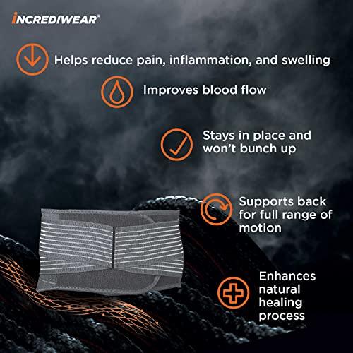 Incrediwear Incrediwear Back Brace - Back Support Brace for Back Pain Relief from Muscle Pain, Sciatica or a Herniated Disc, Everyday Lower Back Lumbar Support (Medium)