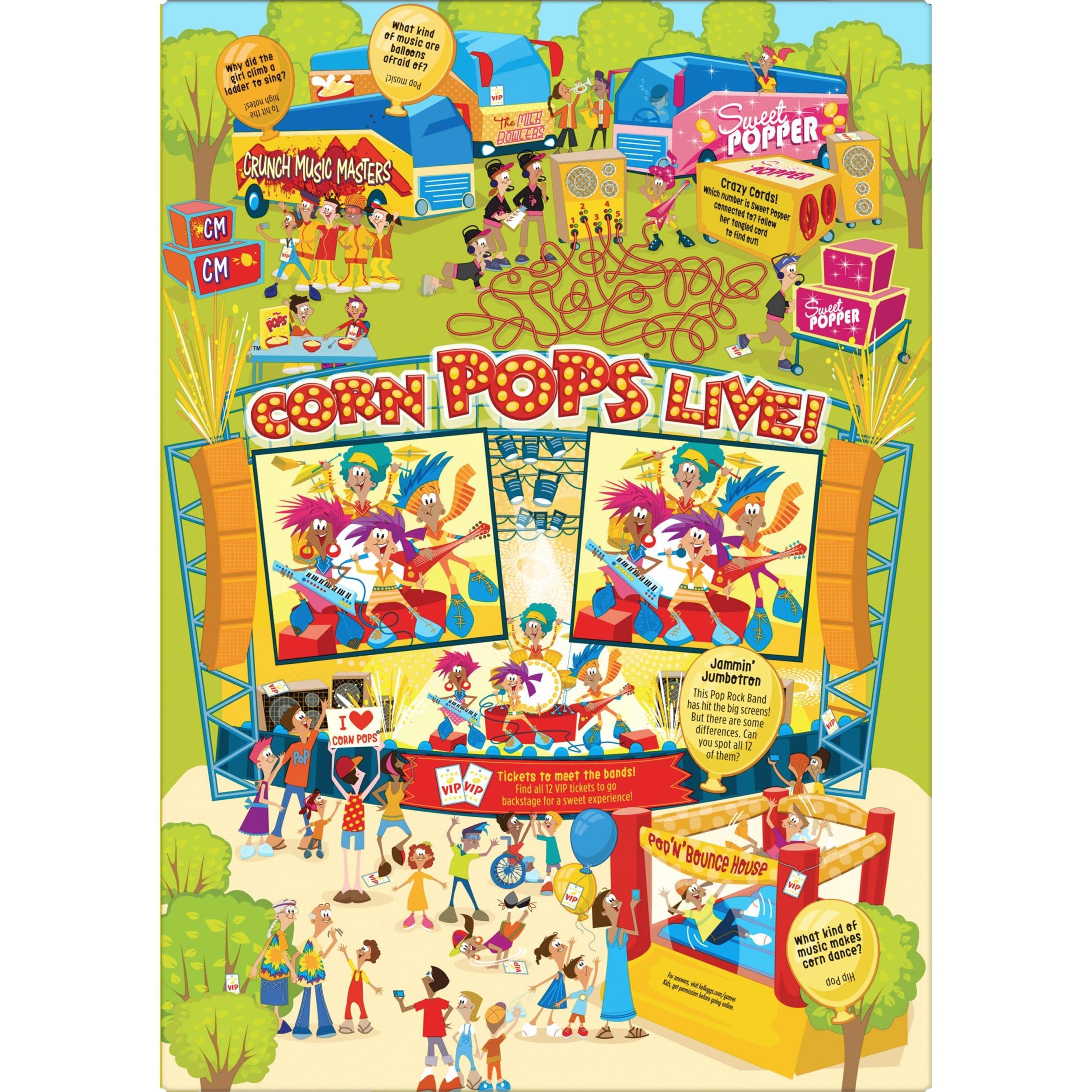 Corn Pops Kellogg\'s Corn Pops Breakfast Cereal, Kids Cereal, Family Breakfast, Original (18 Boxes)