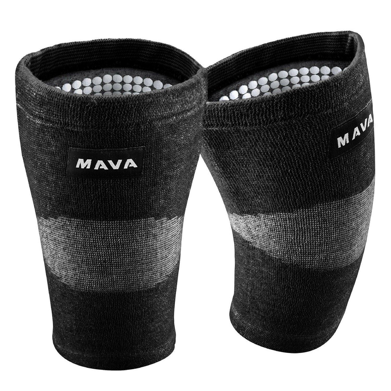 Mava Sports MAVA Knee Support for Women and Men: Reflexology Knee Brace, Joint Comfort, Swelling & Comfort. Non-Slip Design and Enhanced Circulation (Black, Small)