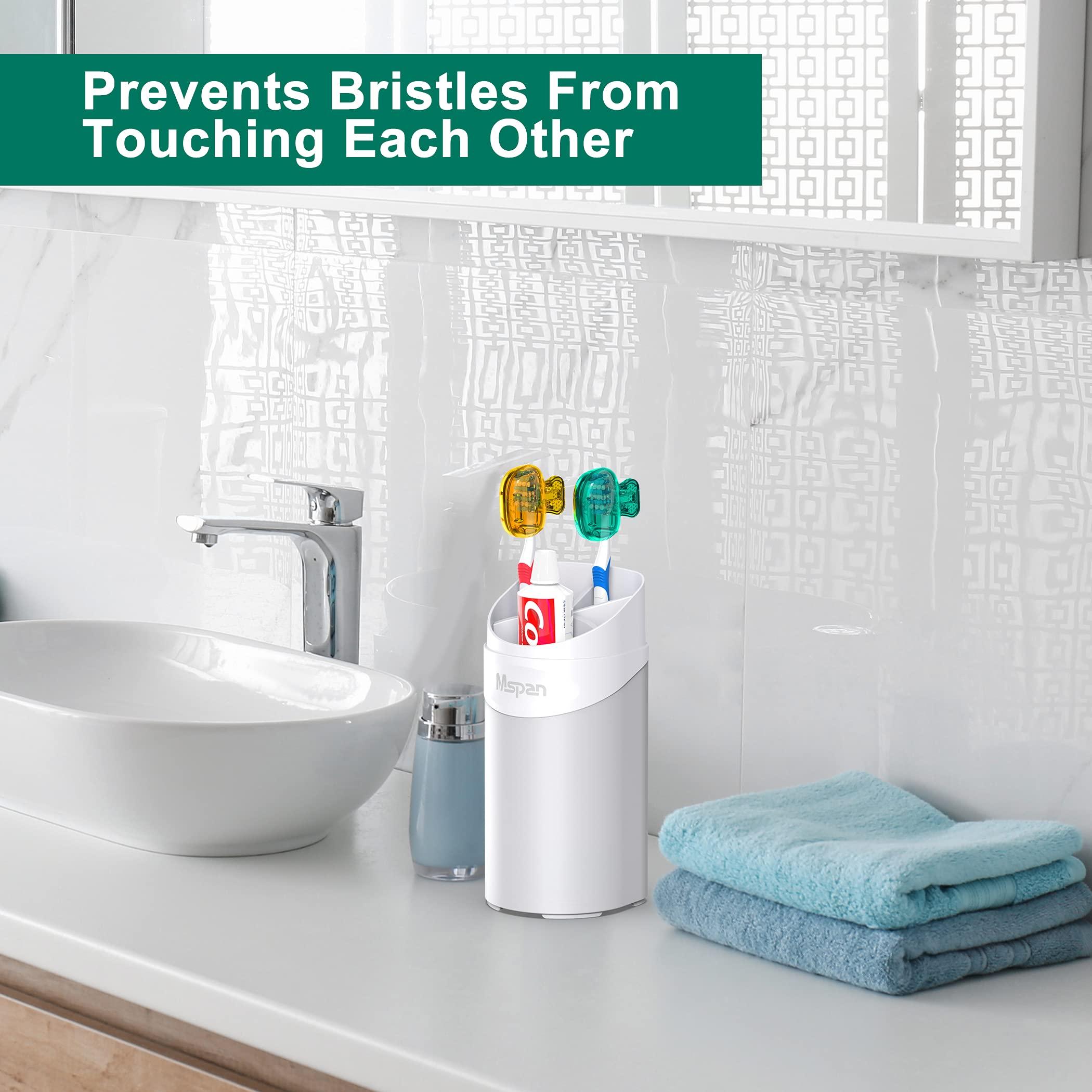 Mspan Mspan Toothbrush Protector Travel Cover: Brush Head Cap Cute Clip Case Bulk Guard - Oral Care Accessories Pod for Kids Adults