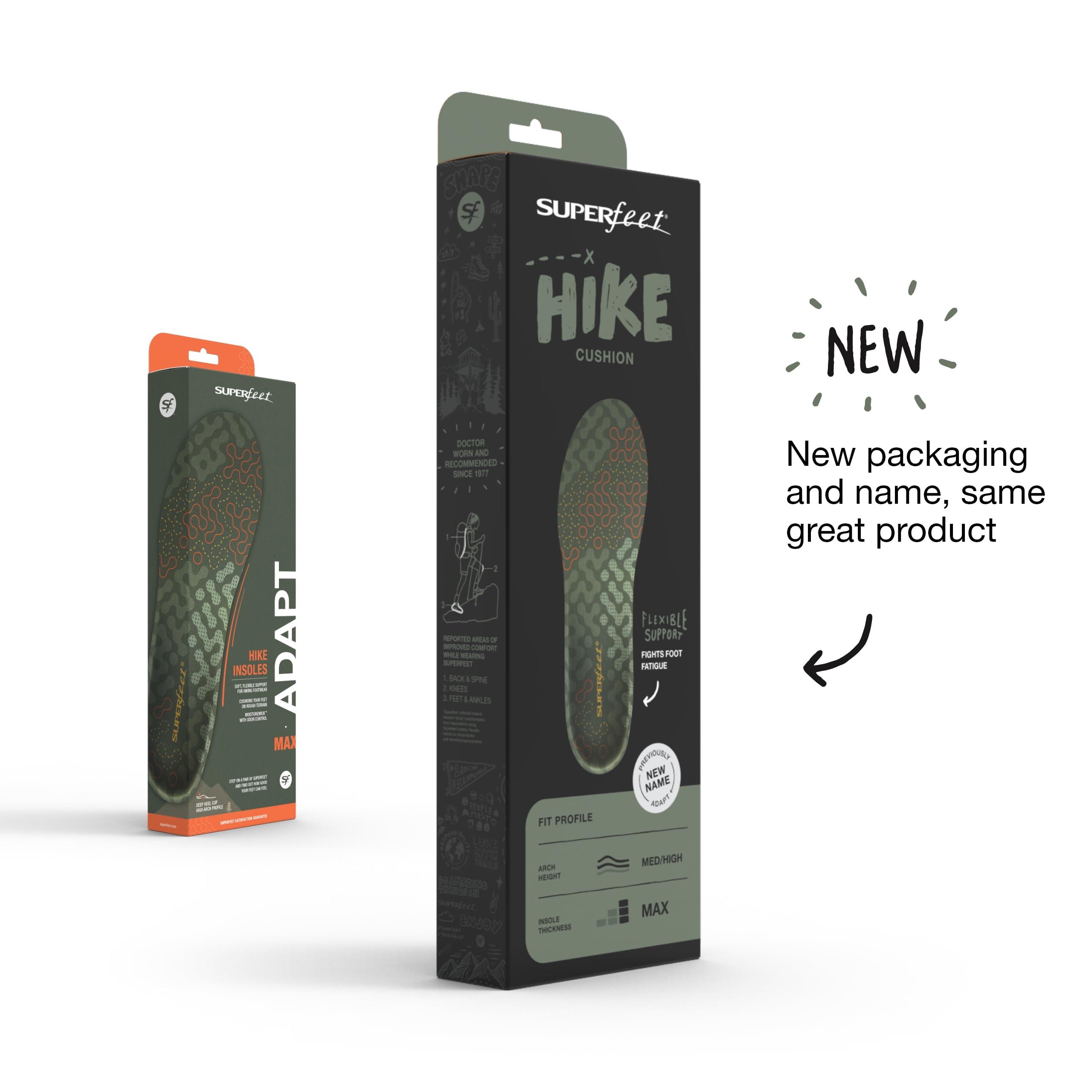 Superfeet Superfeet Hike Cushion Insoles - Trim-to-Fit Flexible Arch Support Inserts for Hiking Boots or Shoes - Professional Grade - 11.5-13 Men / 12.5-14 Women