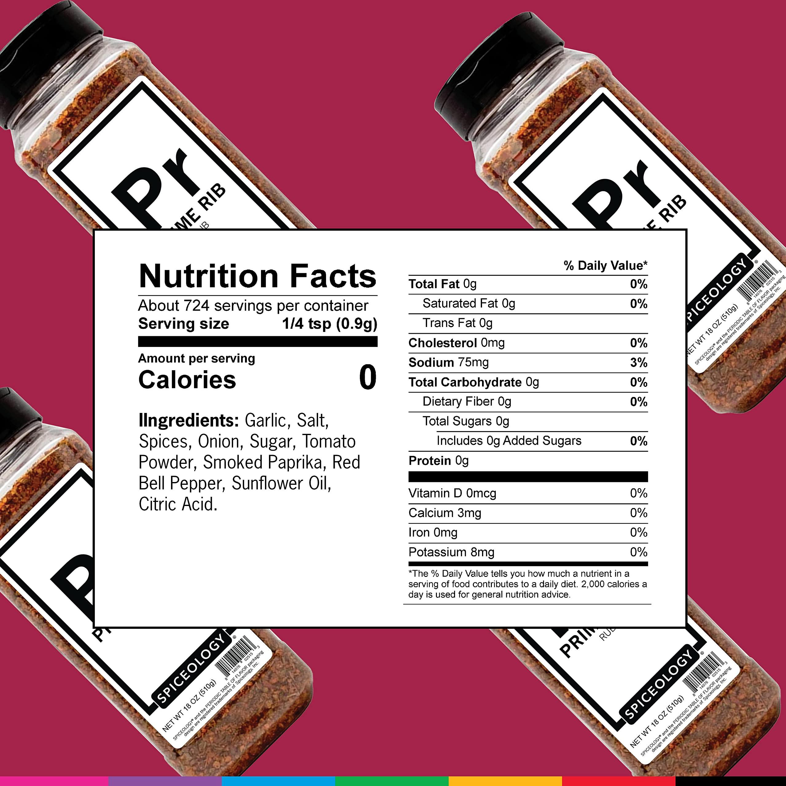 Spiceology Spiceology Prime Rib Rub Bold, Savory Seasoning with Garlic, Smoked Paprika & Tomato Perfect for Prime Rib, Steak, Brisket, Ribs, Pork & Vegetables BBQ & Grilling Essential 18 ounces