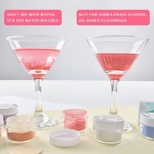 E-Kongton E-Kongton Edible Glitter for Drinks: Luster Dust Set 8 Colors, Cakes Decorating, Strawberries, Fondant, Gum Paste.Luster Dust Edible Set for Baking Decoration(3gram each bottle)