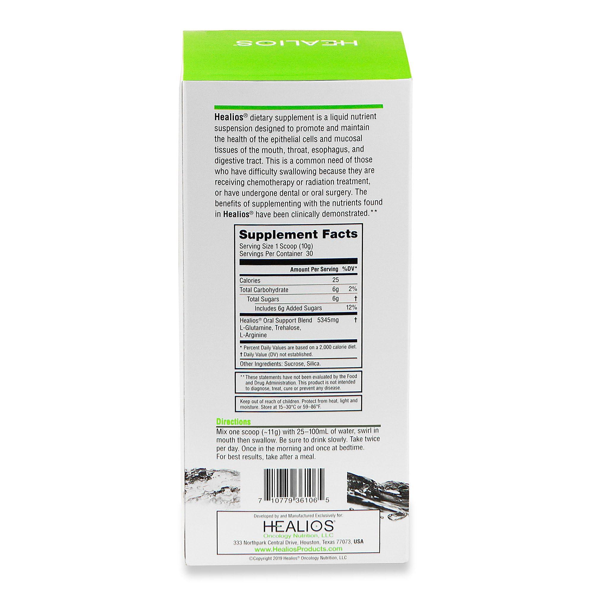 Healios Healios Unflavored Oral Health and Dietary Supplement, Powder Form, Naturally Sourced L-Glutamine Trehalose L-Arginine, 10.93 Ounces