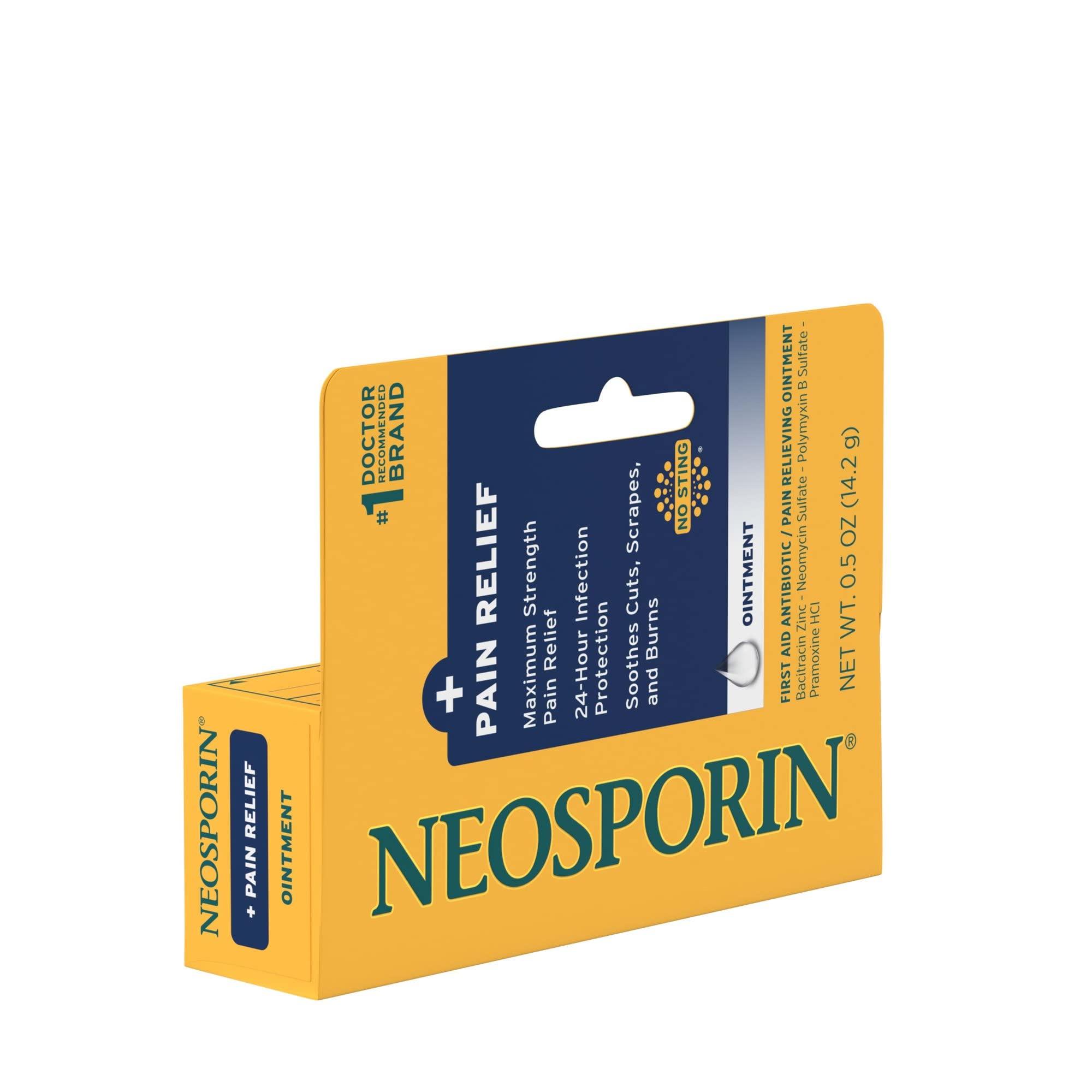 Neosporin Neosporin + Pain Relief Ointment 0.50 oz (Pack of 8)
