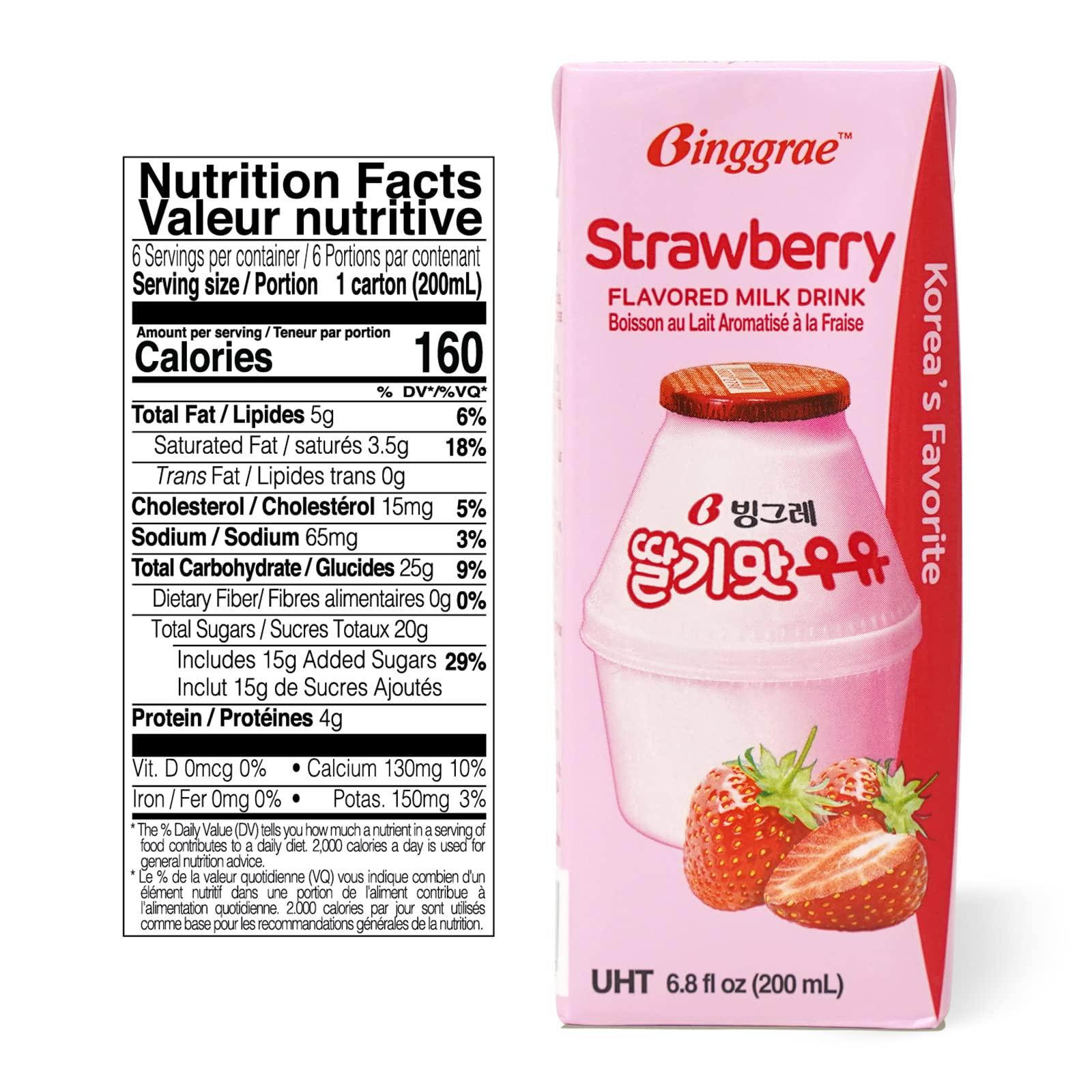 Binggrae Binggrae Strawberry Flavored Milk (Pack of 24)