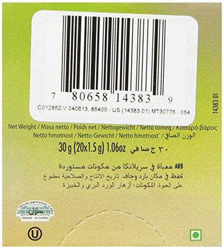 Dilmah Dilmah Herbal Rosehip and Hibiscus, 20 Teabags, 1.06-Ounce Boxes, (Pack of 6)