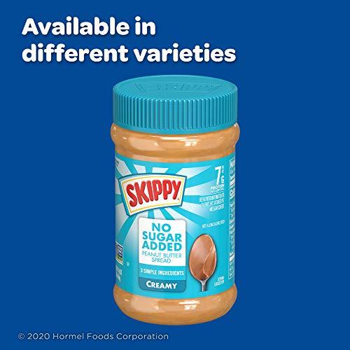 SKIPPY SKIPPY Peanut Butter Spread No Sugar Added, Chunky, 16 Ounce (Pack of 12)