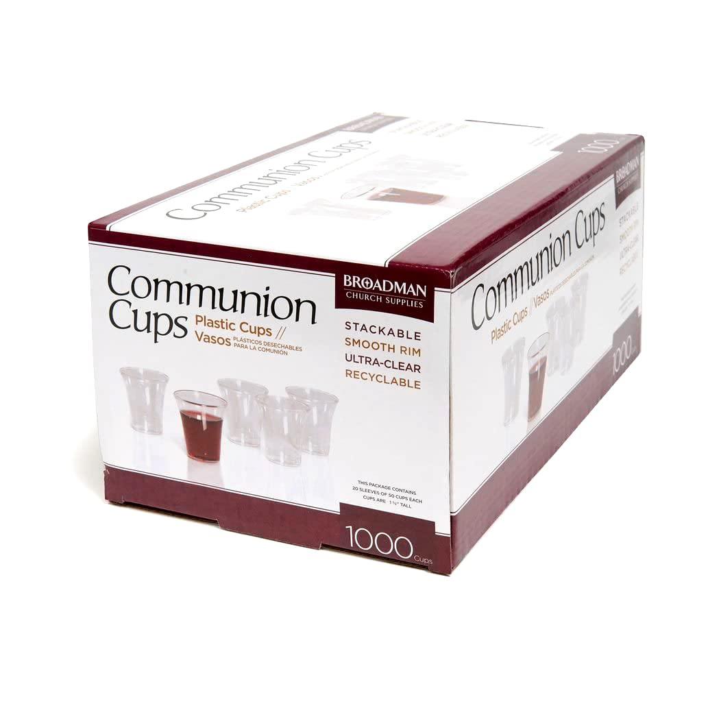 BROADMAN CHURCH SUPPLIES BROADMAN CHURCH SUPPLIES Plastic, Disposable, Recyclable Communion Cups, 1000 Count