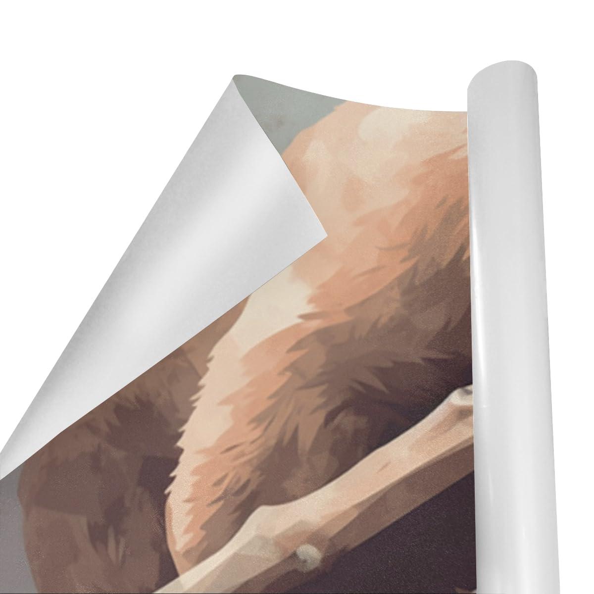 DNOVING DNOVING 2 Rolls Sloth Birthday Wrapping Paper - 58 x 23 inch Gift Wrapping Paper for Boys & Girls Birthday & Christmas GWP-149075397