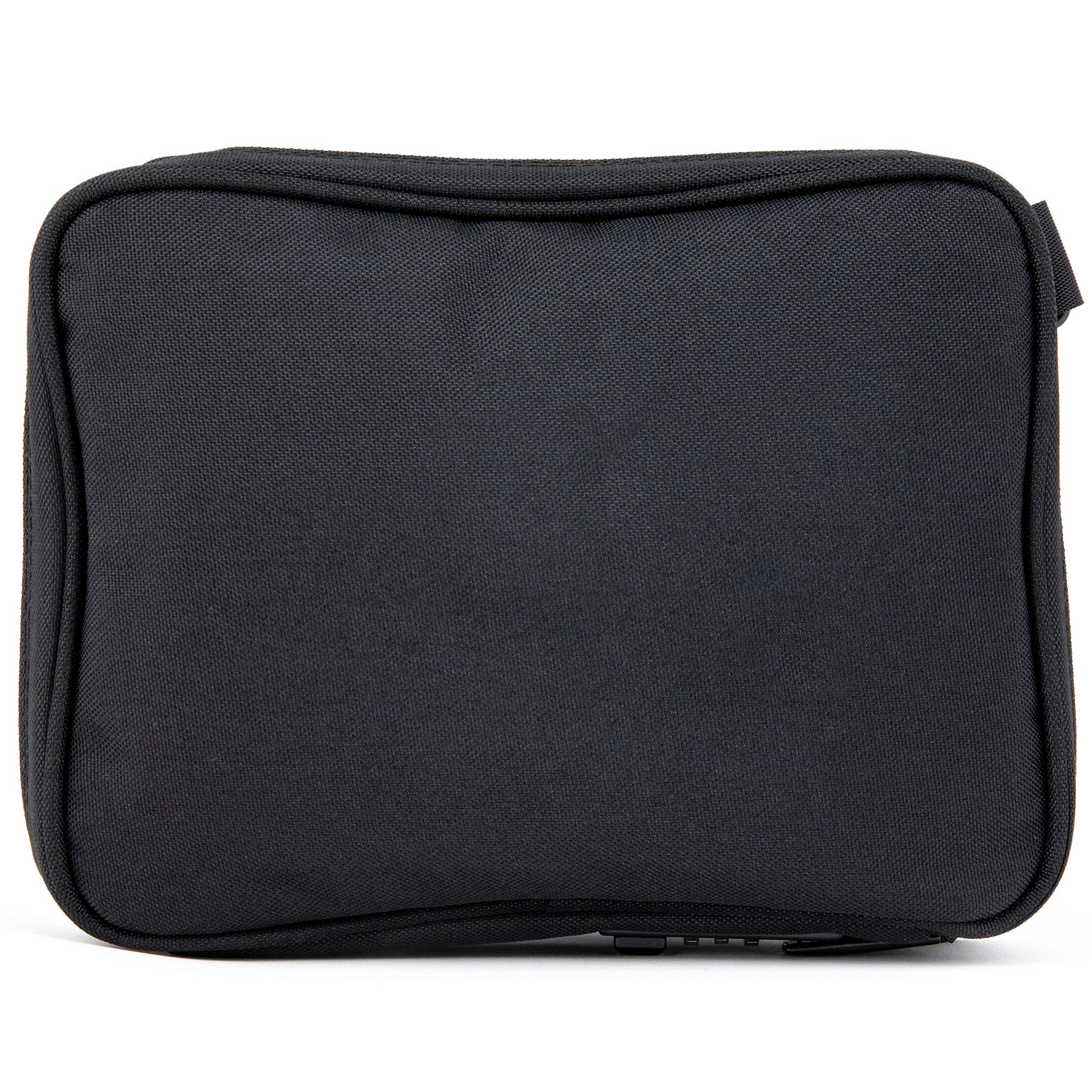 DIME BAGS DIME BAGS Boss with Lock Padded Pouch with Activated Carbon Technology | 3-Digit Combo Lock | Low-Profile, Sleek Design (7 Inch, Black)