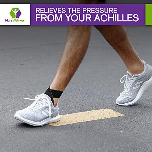 MARS WELLNESS MARS WELLNESS Achilles Tendonitis Support Ankle Brace - Plantar Fasciitis Relief - Gel Buttress Pad - All Day Achilles Tendonitis Relief - Large/X-Large