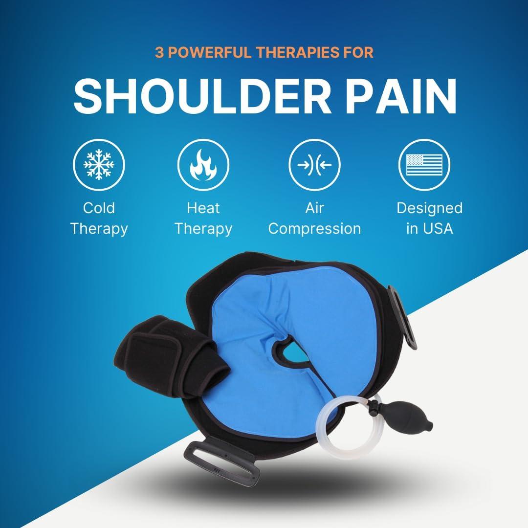 NatraCure NatraCure Hot or Cold Therapy Shoulder Ice Pack Wrap, Shoulder Brace for Shoulder Pain Relief - (Heating Pad for Rotator Cuff Injuries, Surgery, Gym Injuries, Baseball, Pitching Injuries) - 6032