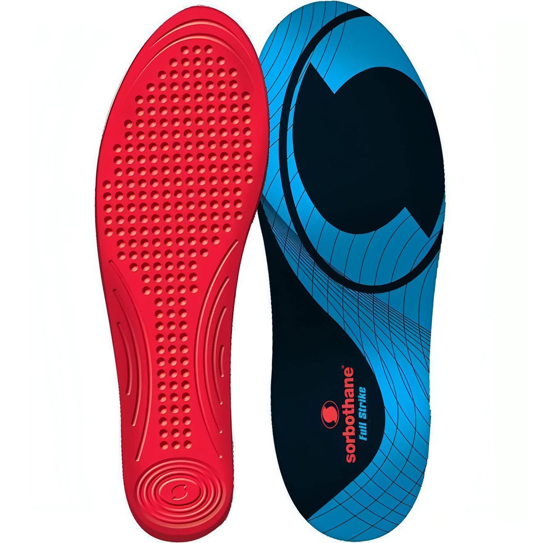 Sorbothane Sorbothane Full Strike Insoles, Lightweight, Shock Absorbing, and Flexible Insoles for Ideal Comfort and Performance, Suitable for All Sporting Footwear, Prevents Injuries, Knee Pain, and Shin Splints