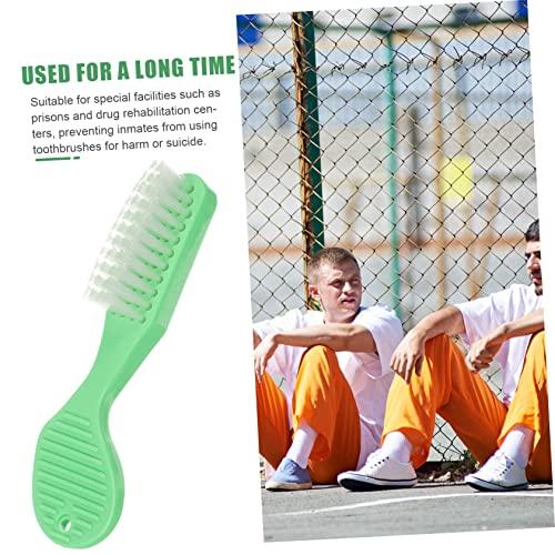 SEWOART SEWOART 10Pcs Prison Toothbrush thumbprint Handle toothbrushes Tiny Toothbrush Oral Cleaning Brush Short Handled Toothbrush Soft Toothbrush Toothbrush Accessories Travel Plastic Mini