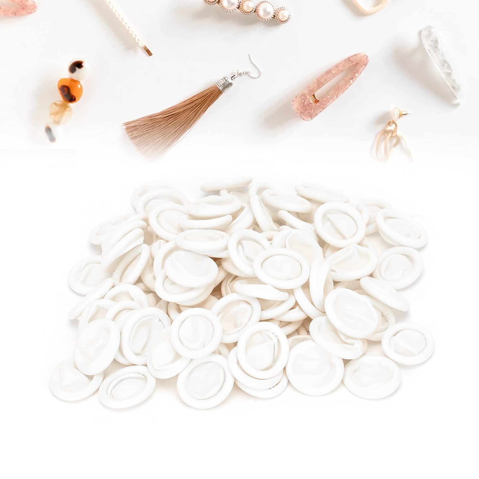 01 Finger Cover, AntiStatic Waterproof NonSlip Latex Finger Cots Convinient 100pcs for Nail Art for Making DIY Jewelry