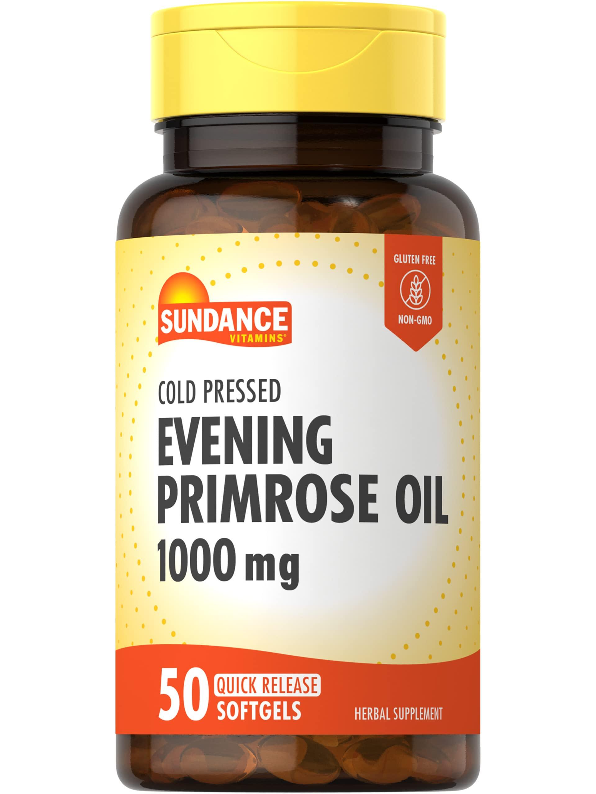 Sundance Sundance Evening Primrose Oil 1000mg for Women | Cold Pressed Formula | Non-GMO & Gluten Free Supplement