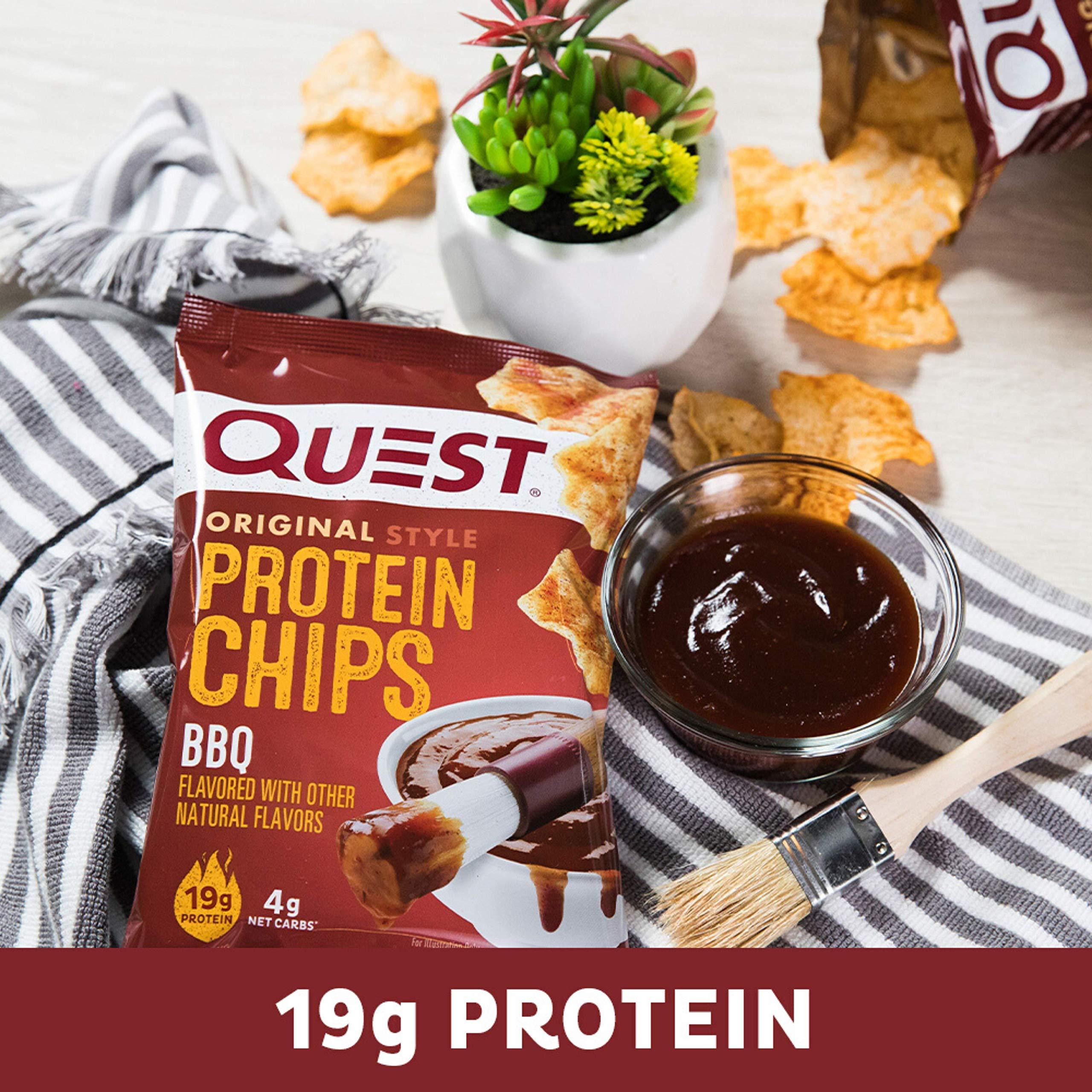 Quest Nutrition Quest Nutrition BBQ Protein Chips, 19g Protein, 4g Net Carb, Low Carb, Gluten Free, 1.1 oz (Pack of 12)
