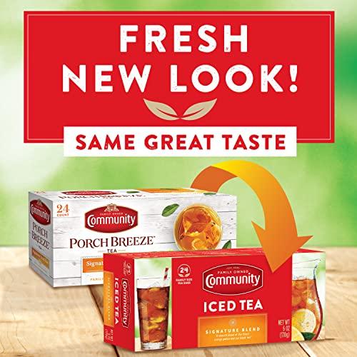 Community Coffee Community Coffee Signature Iced Tea, 576 Family Size Tea Bags, 48 Count Box (Pack Of 12)