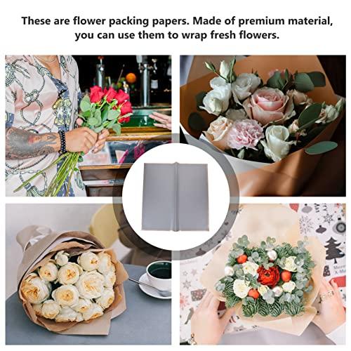 Operitacx Operitacx 20 Sheets flower bouquet wrapping paper wrapping paper floral paper Rose flower material translucent flower wrapping Material bouquet supplies sheet craft paper