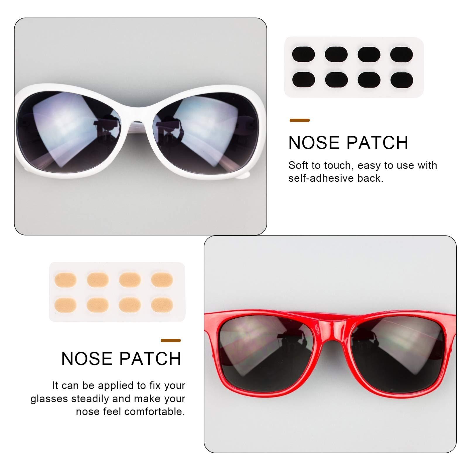 Healifty 20 Sheets Non-Slip Eye and Nose Stickers Glasses Supplies Practical Nose Pad Nose Patch Nasal Stick Anti-Skid Nose Pad Glasses Accessory Eyeglasses Nose Pad Non-Slipping Nose Pads
