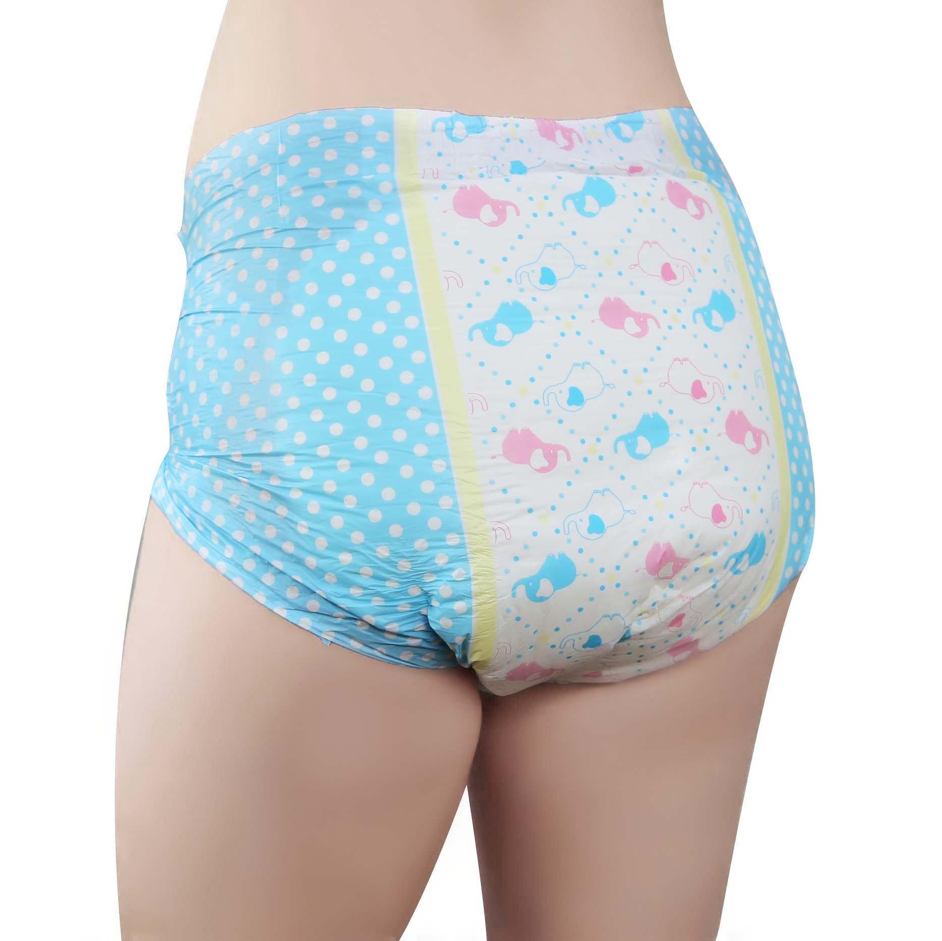 Littleforbig Littleforbig Adult Printed Diaper Briefs 2 Pieces - Little Trunks(Medium 28\"-38\")