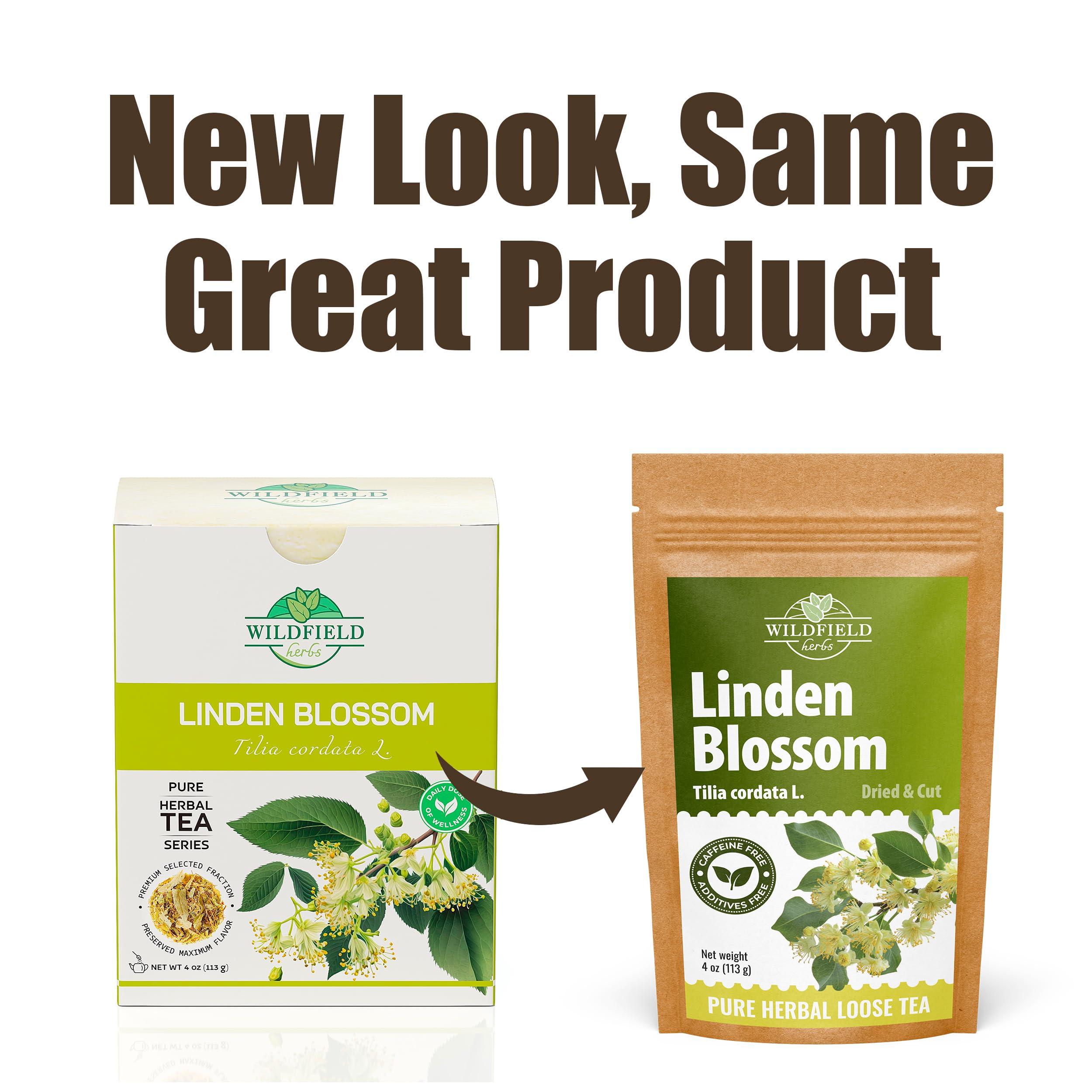 WILDFIELD HERBS 4 oz. Linden Tea Dried Linden Flower Tea Herbal (Tilia cordata) - 113g Linden Flowers Tea Herb Lipa