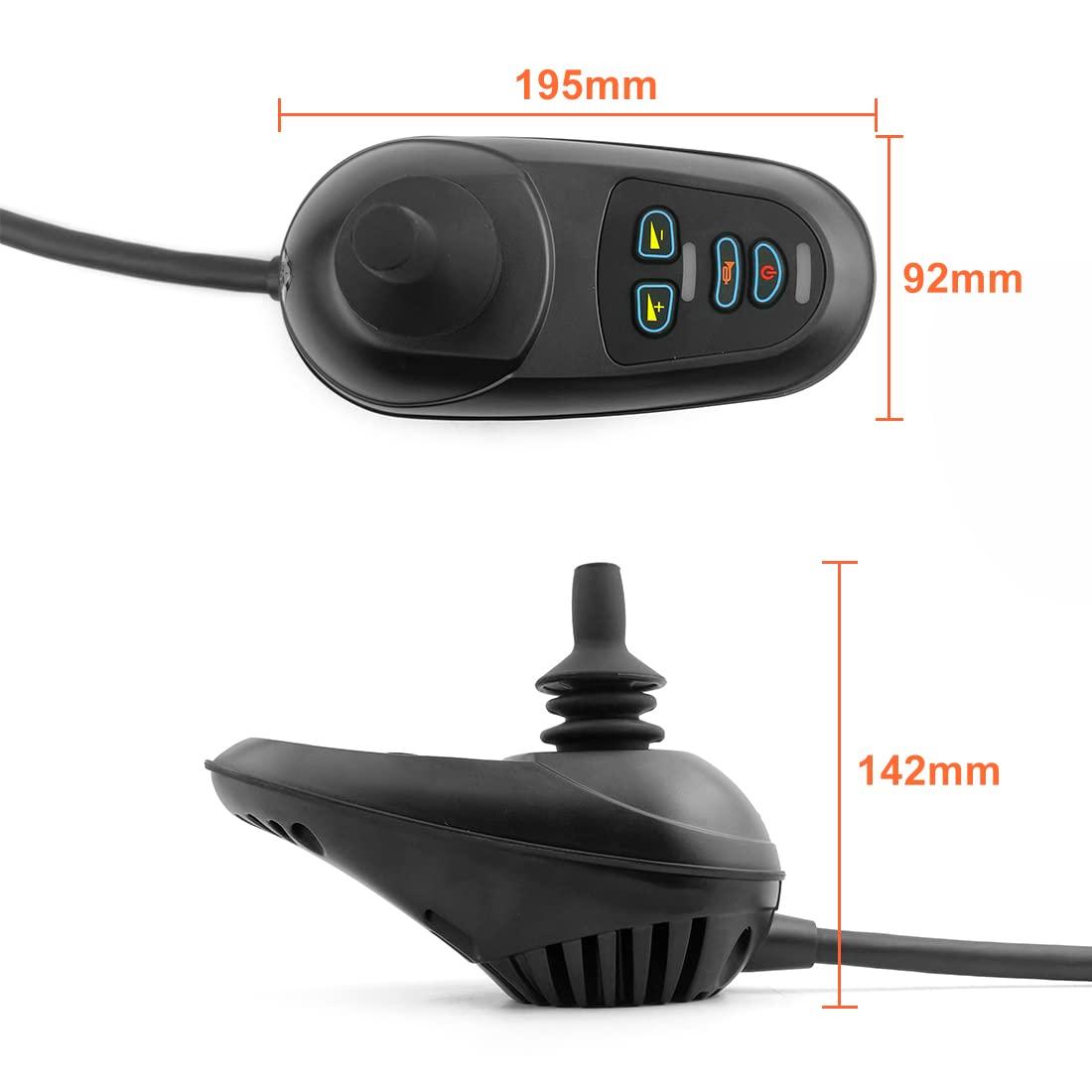 L-faster L-faster Lightweight Foldable 12 Inch Power Wheel Chair 24V 700W Electric Wheelchair Motor Conversion Kit (air wheel kit with Joystick Max 7kph)