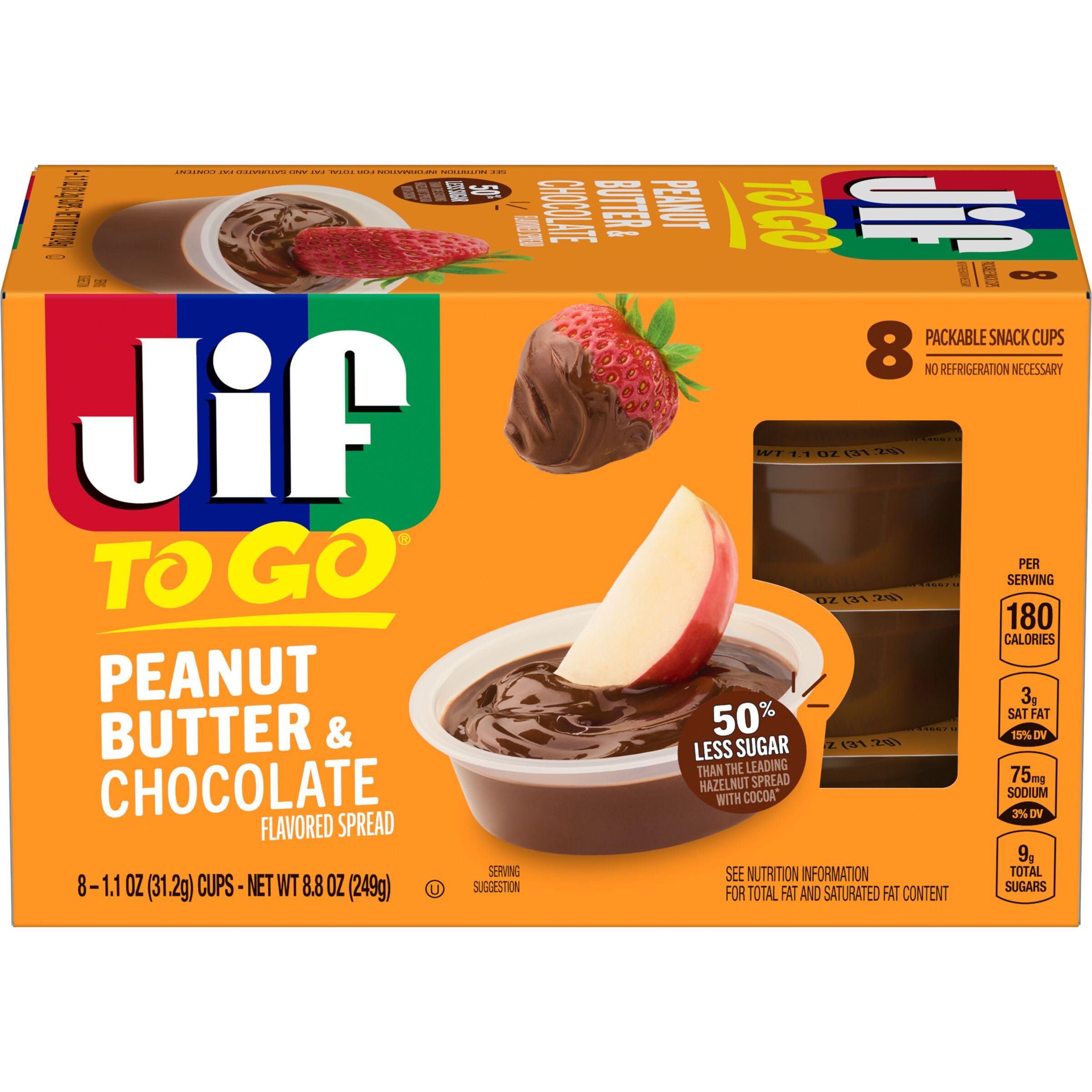 Jif Jif Chocolate Peanut Butter To Go, 1.1 Ounce (8 Pack)